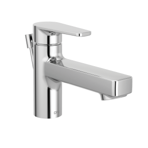 Slate Chrome one-handle low-profile bathroom faucet