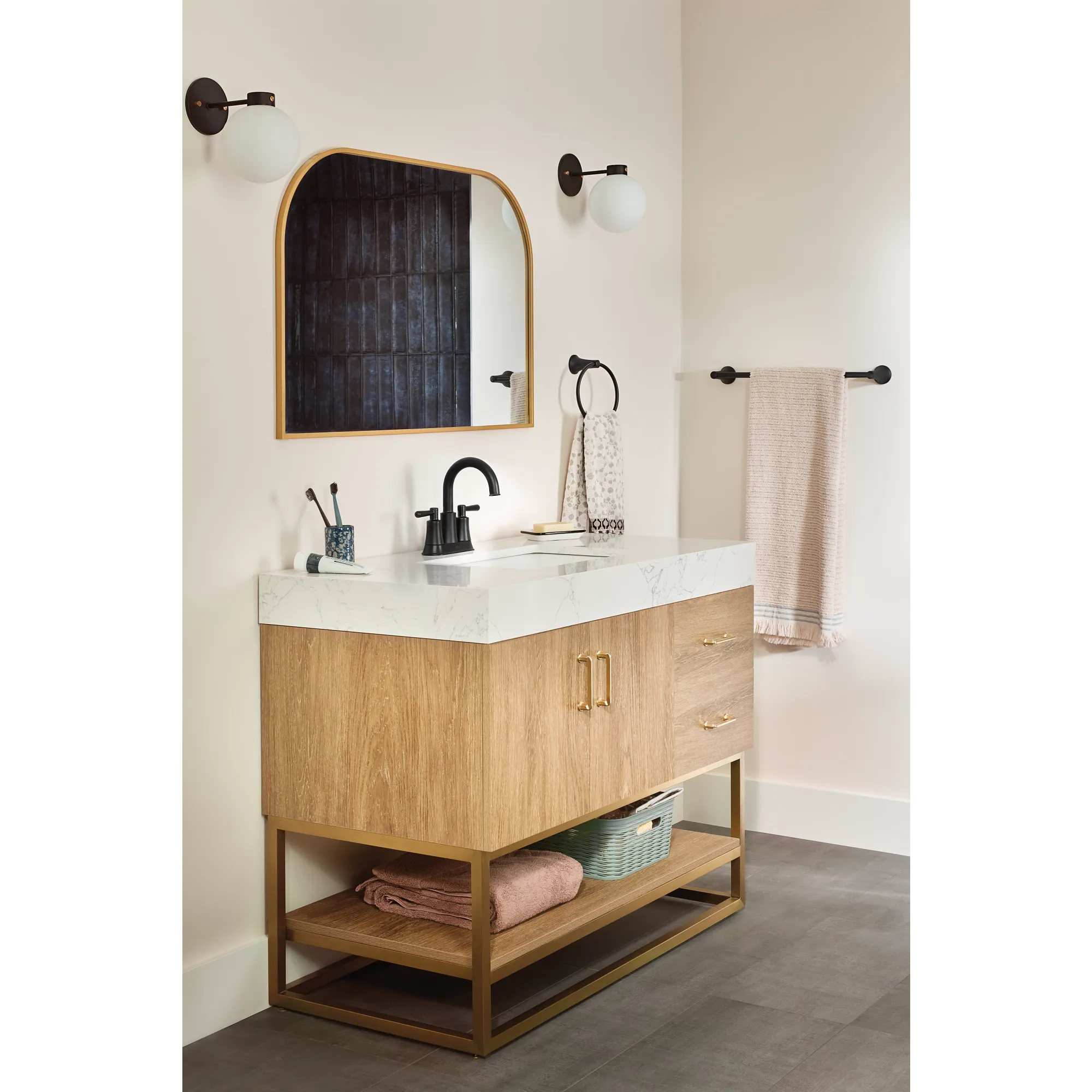 Ember Chrome two-handle high arc bathroom faucet - Image 2