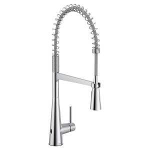 Sleek MotionSense Wave Single Sensor One-Handle Pre-Rinse Spring Pulldown Kitchen Faucet
