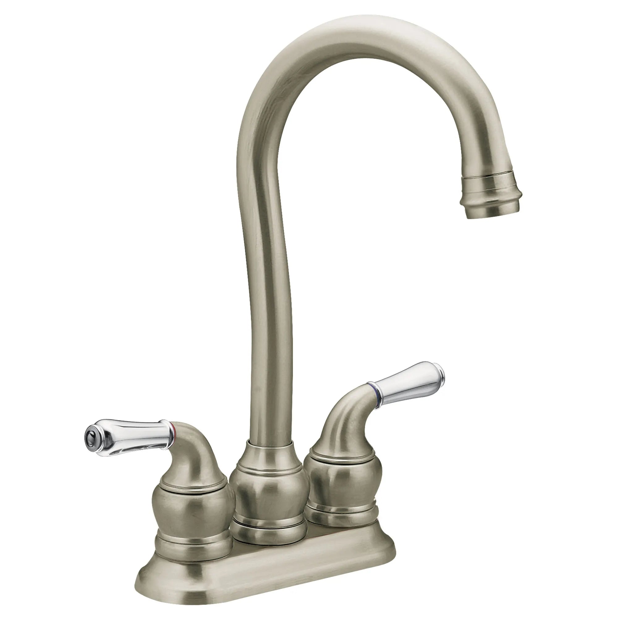 Monticello Chrome two-handle high arc bar faucet - Image 2