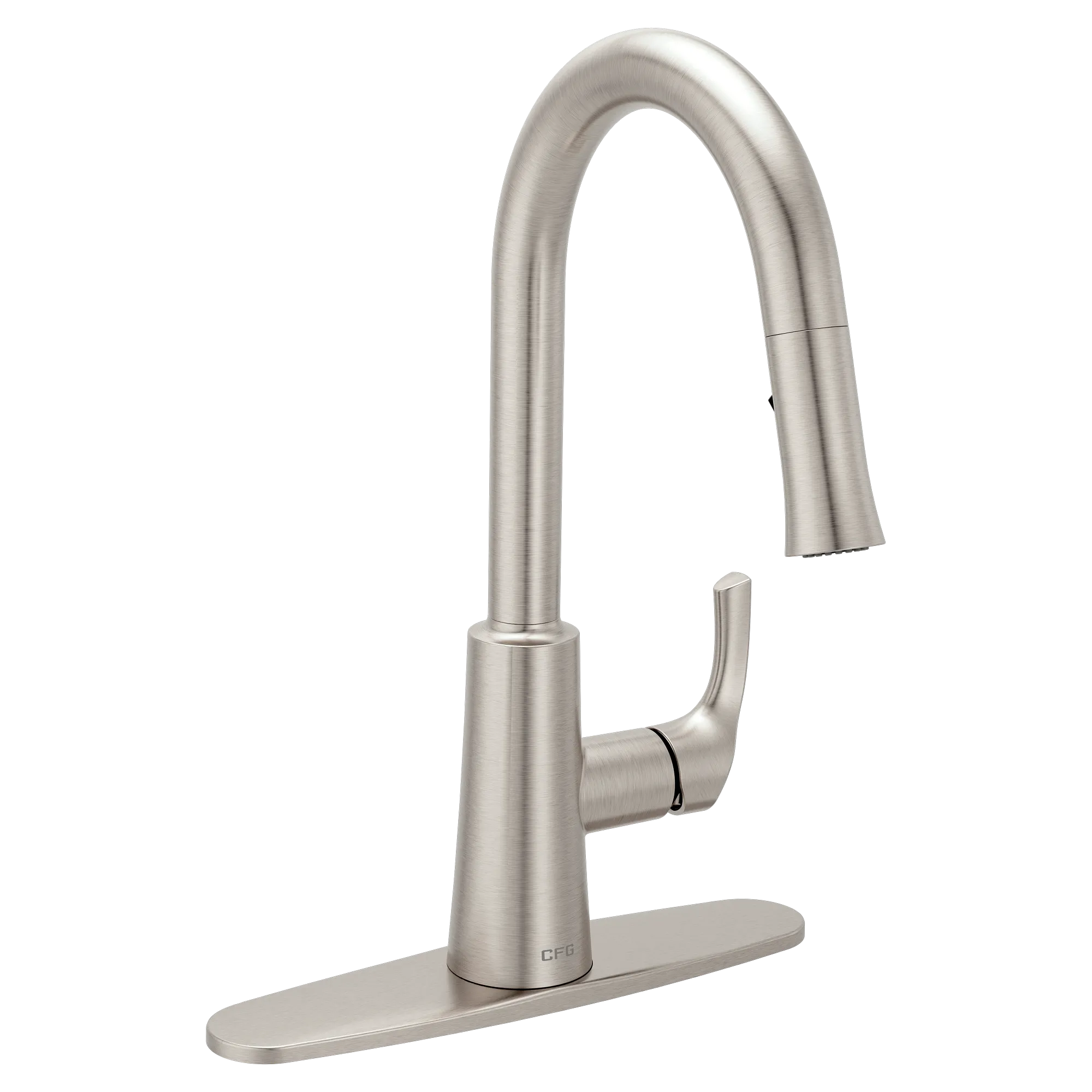 Ash Spot resist stainless one-handle high arc pulldown kitchen faucet - Image 5
