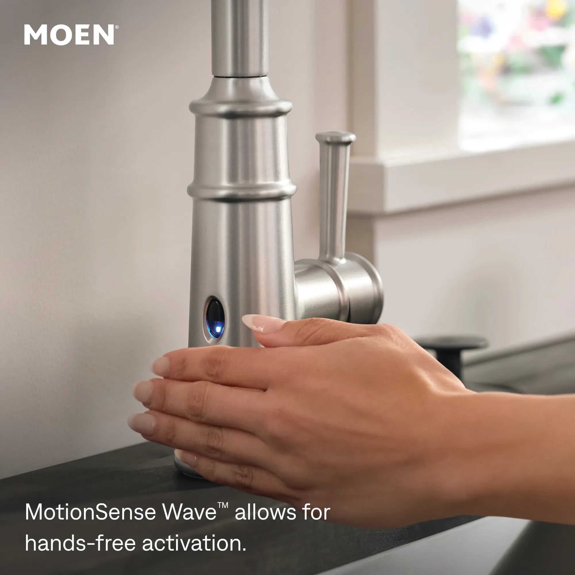 Brantford MotionSense Wave One-Handle High Arc Single Sensor Pulldown Kitchen Faucet - Image 6