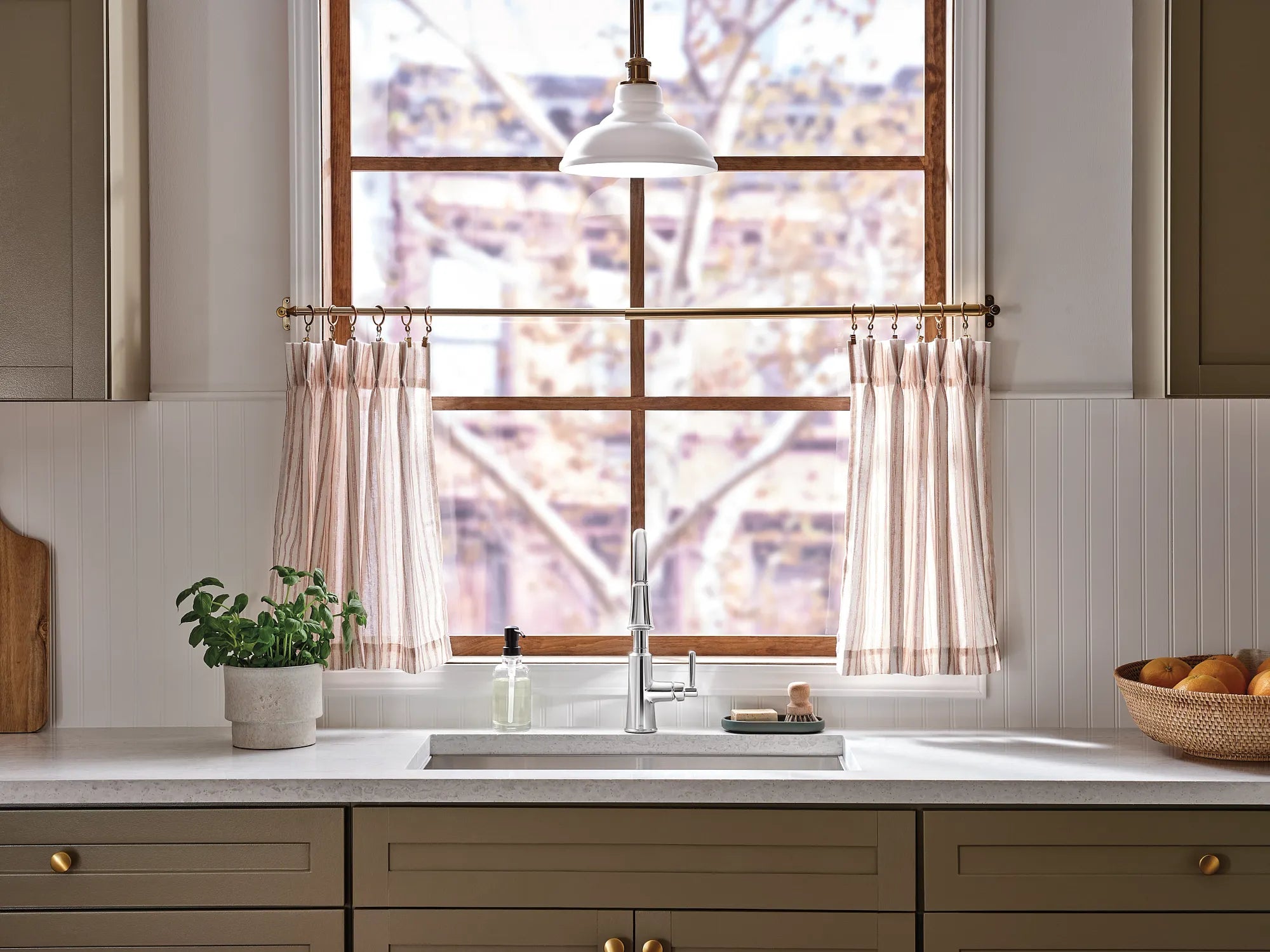 Ember Chrome one-handle high arc pulldown kitchen faucet - Image 4