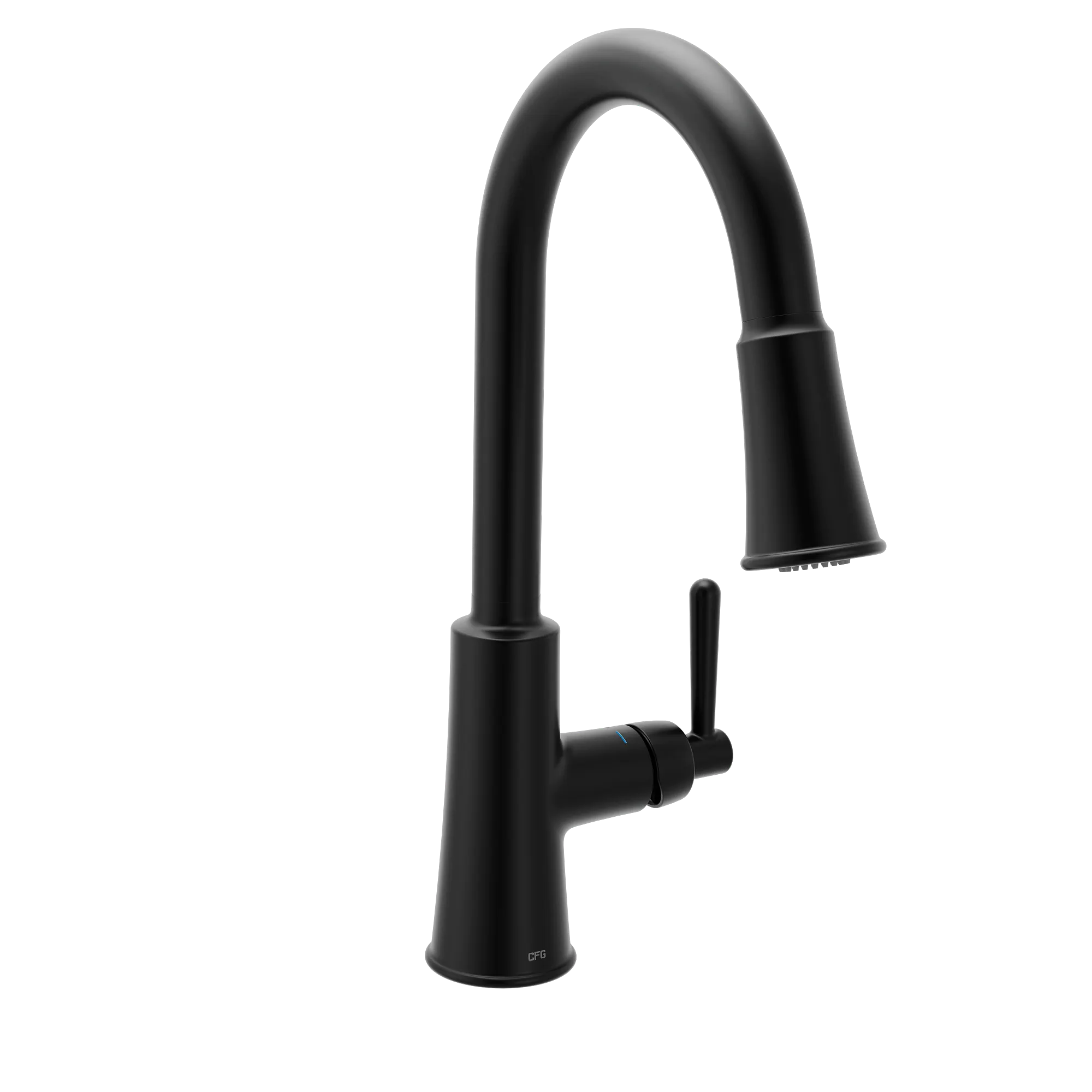 Ember Matte black one-handle high arc pulldown kitchen faucet - Image 3