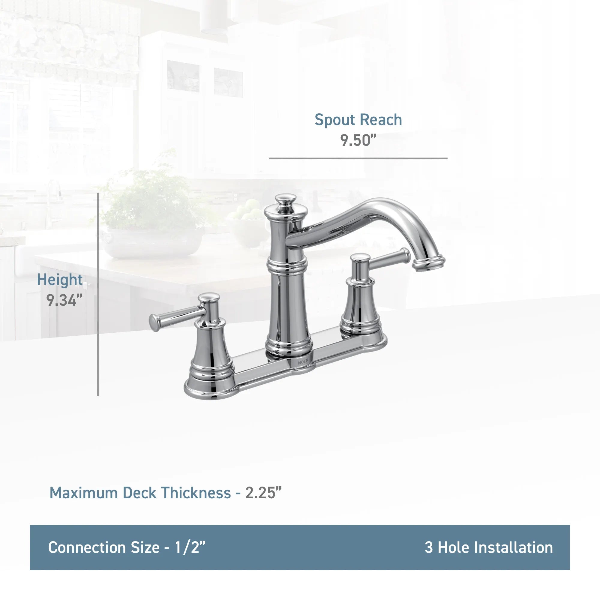 Belfield Two-Handle High Arc Kitchen Faucet - Image 5