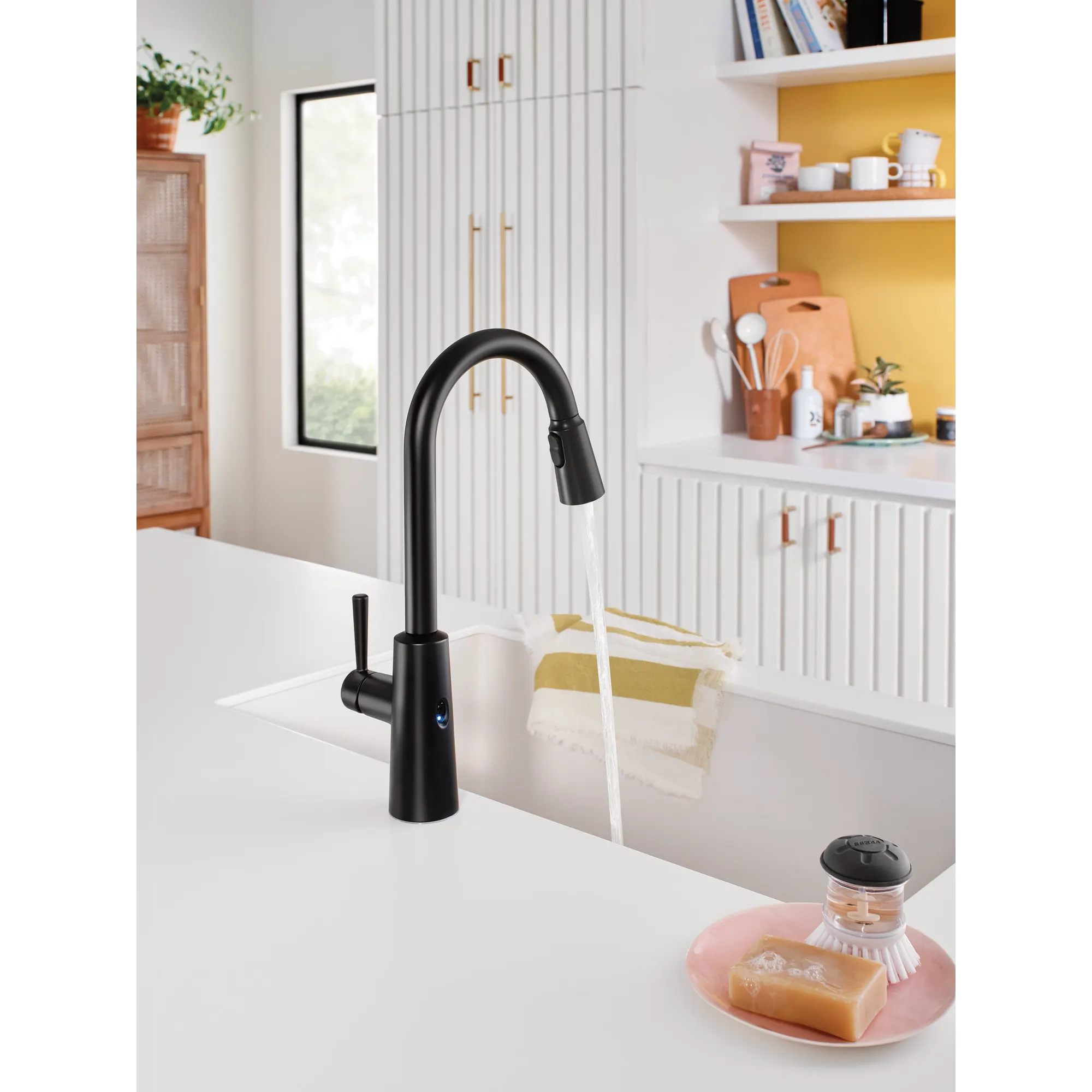 Riley MotionSense Wave One-Handle High Arc Pulldown Kitchen Faucet - Image 18