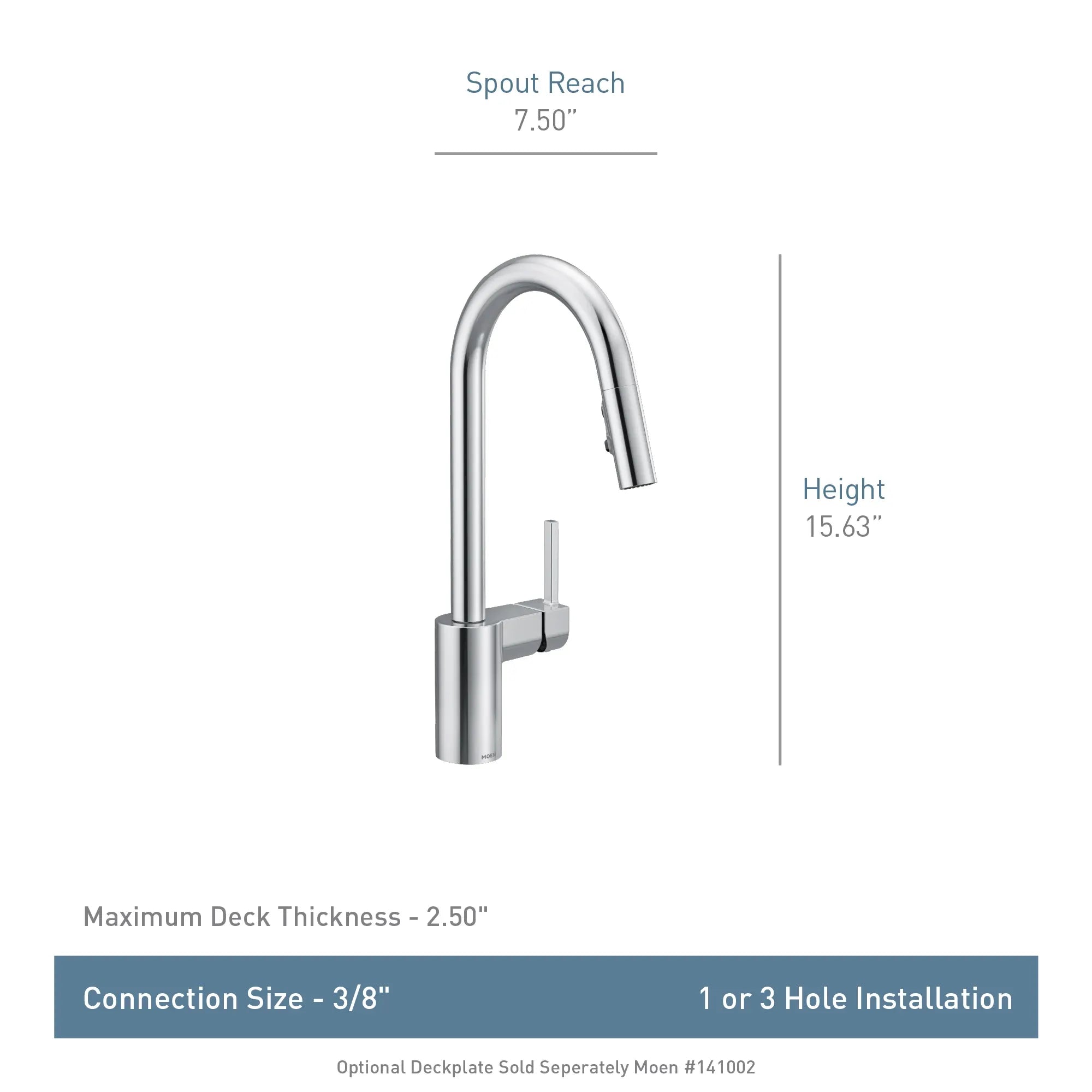 Align One-Handle High Arc Pulldown Kitchen Faucet - Image 9