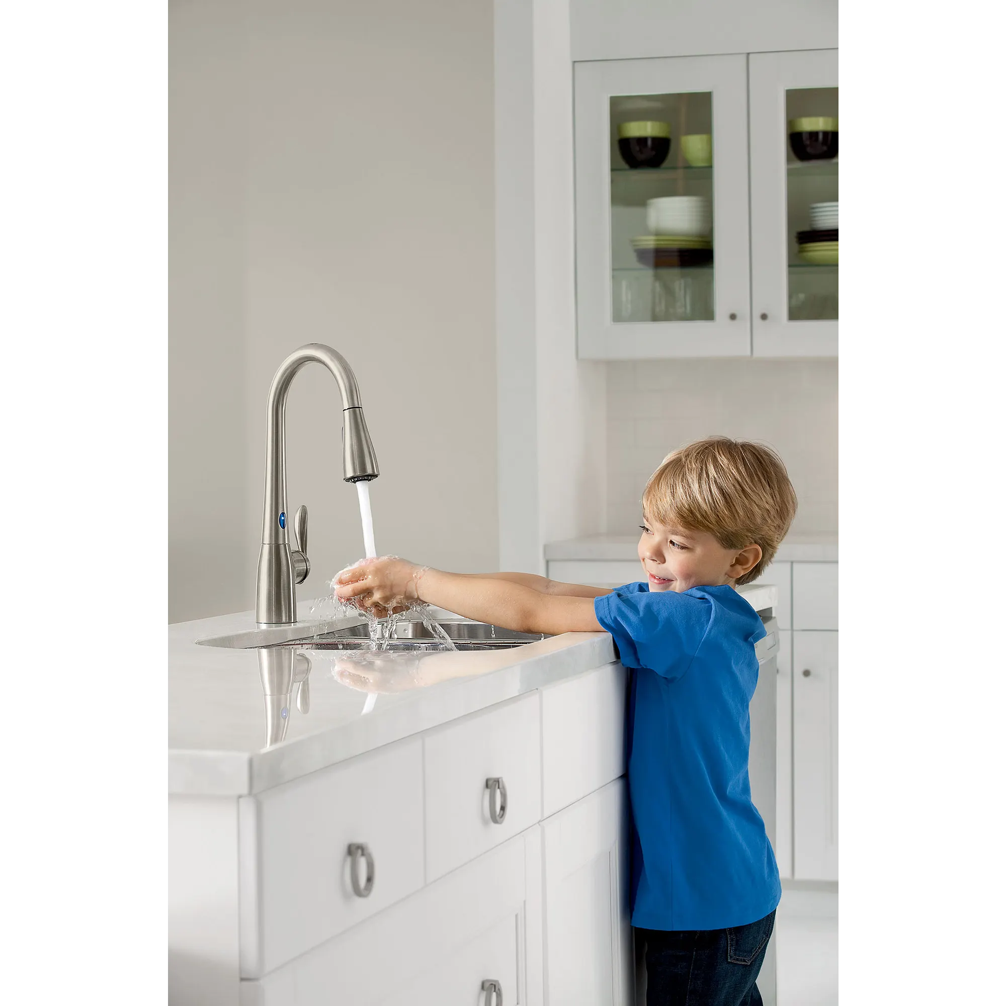 Arbor One-Handle High Arc MotionSense Dual Sensor Pulldown Kitchen Faucet - Image 2