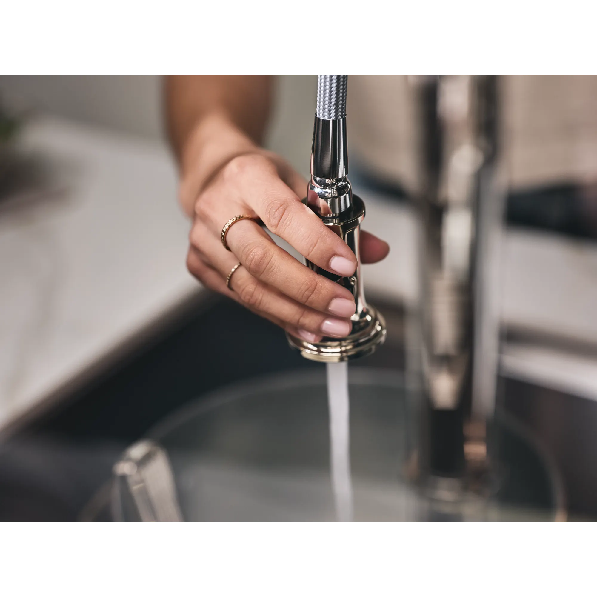 Smyth One-Handle High Arc Pulldown Kitchen Faucet - Image 9