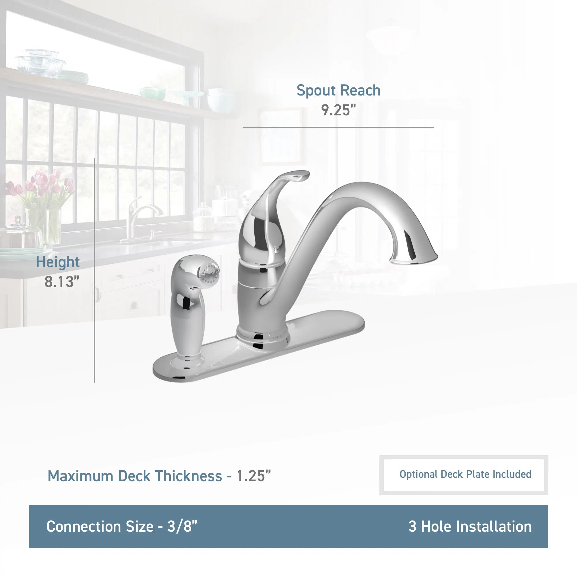 Camerist One-Handle Low Arc Kitchen Faucet - Image 3