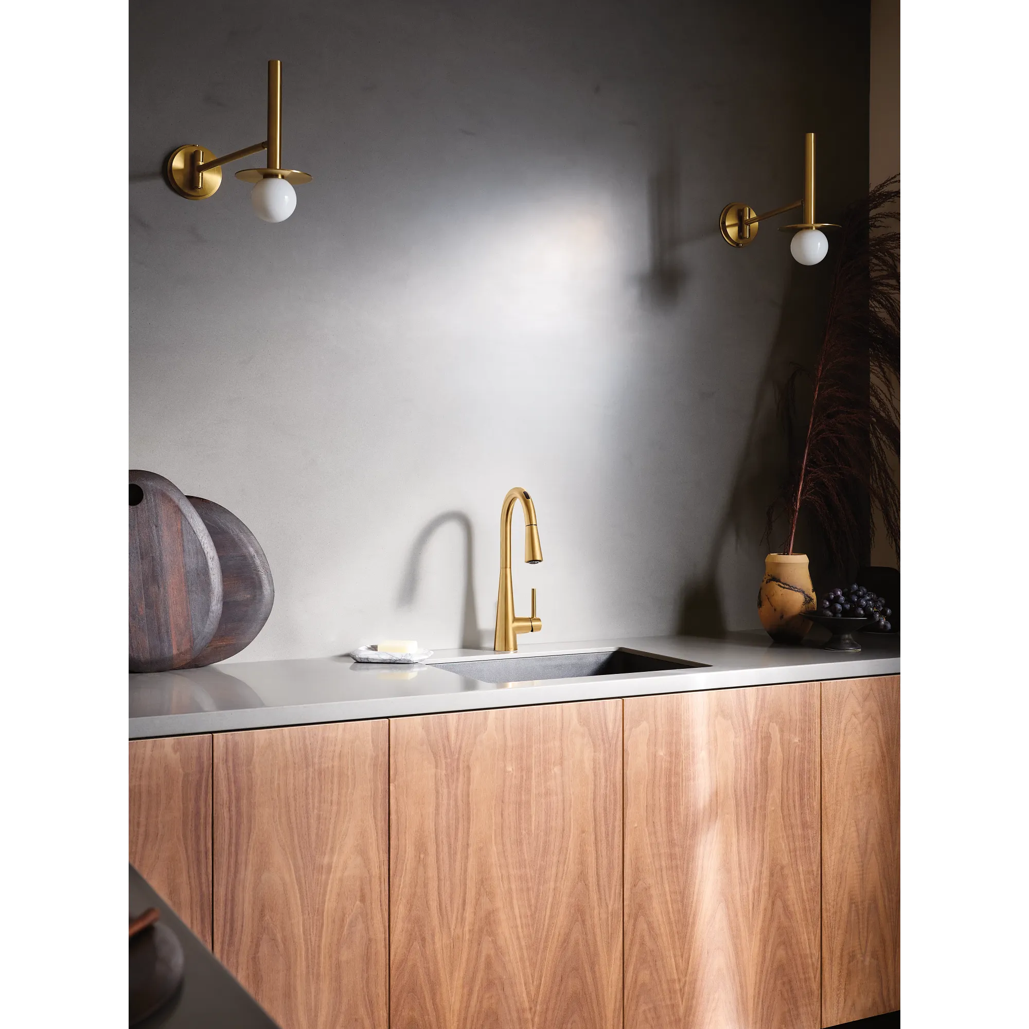 Sleek Smart Faucet Voice Control One-Handle High Arc Pulldown Kitchen Faucet - Image 23
