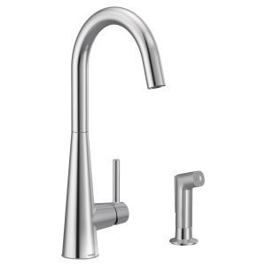Sleek One-Handle High Arc Pulldown Kitchen Faucet