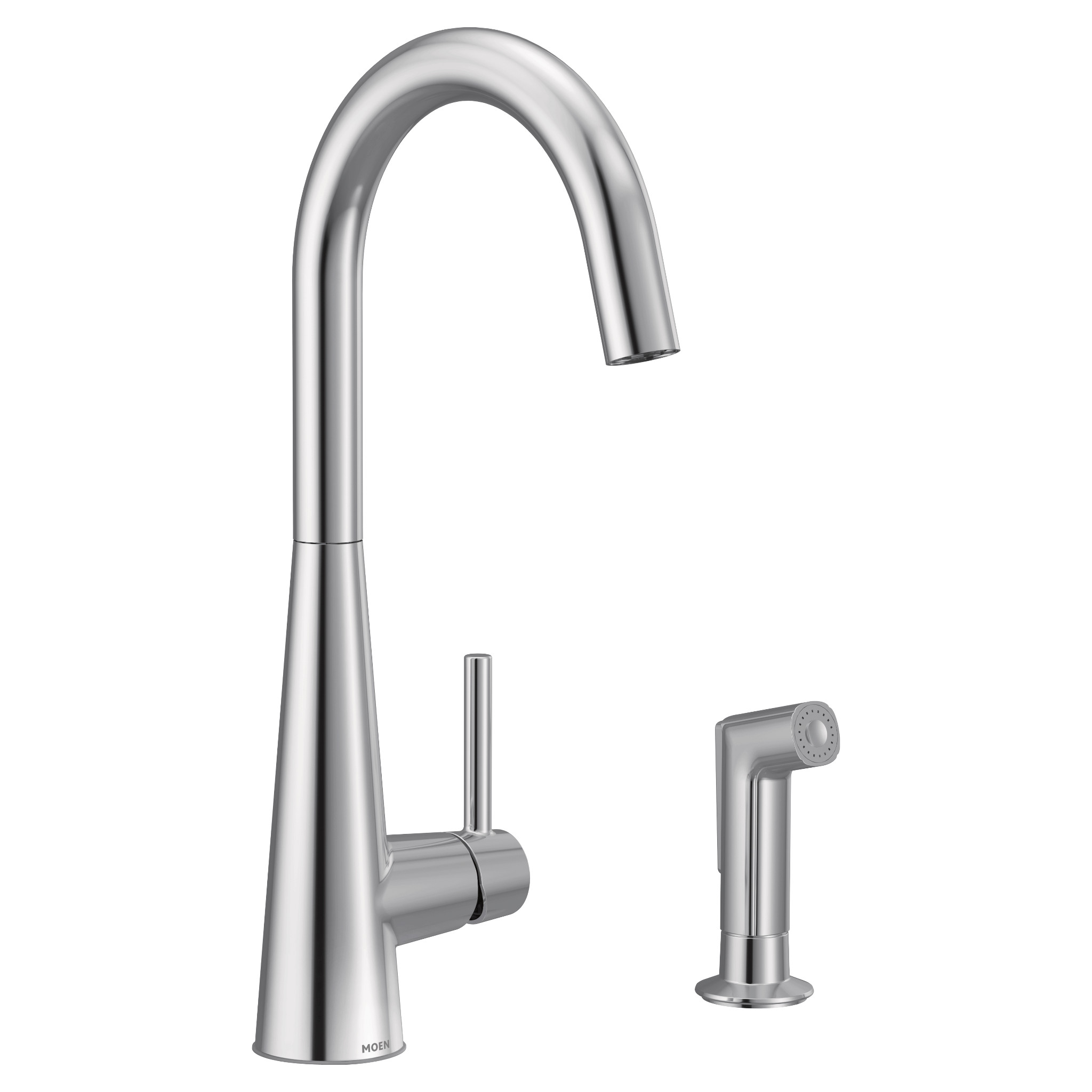 Sleek One-Handle High Arc Pulldown Kitchen Faucet