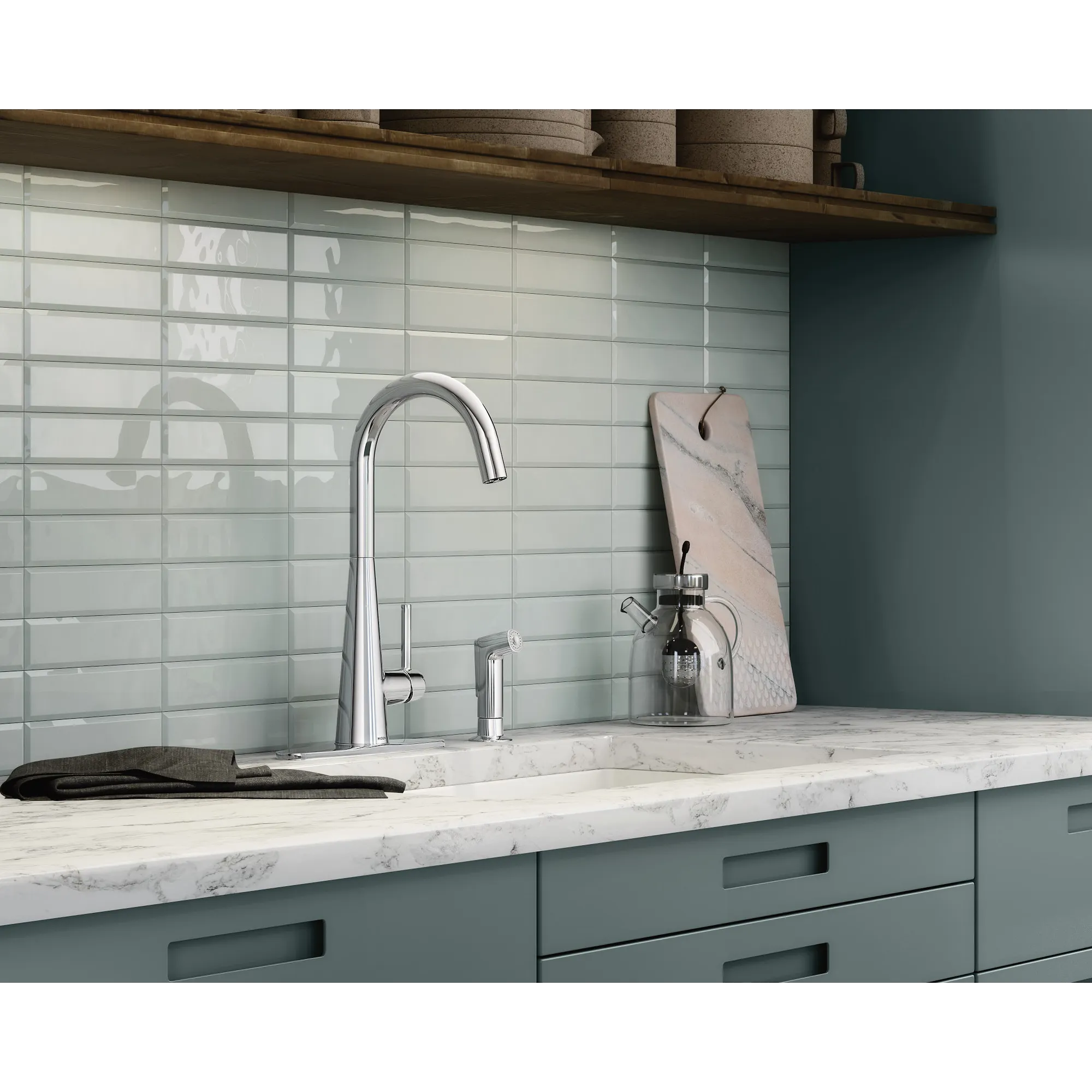 Sleek One-Handle High Arc Pulldown Kitchen Faucet - Image 4