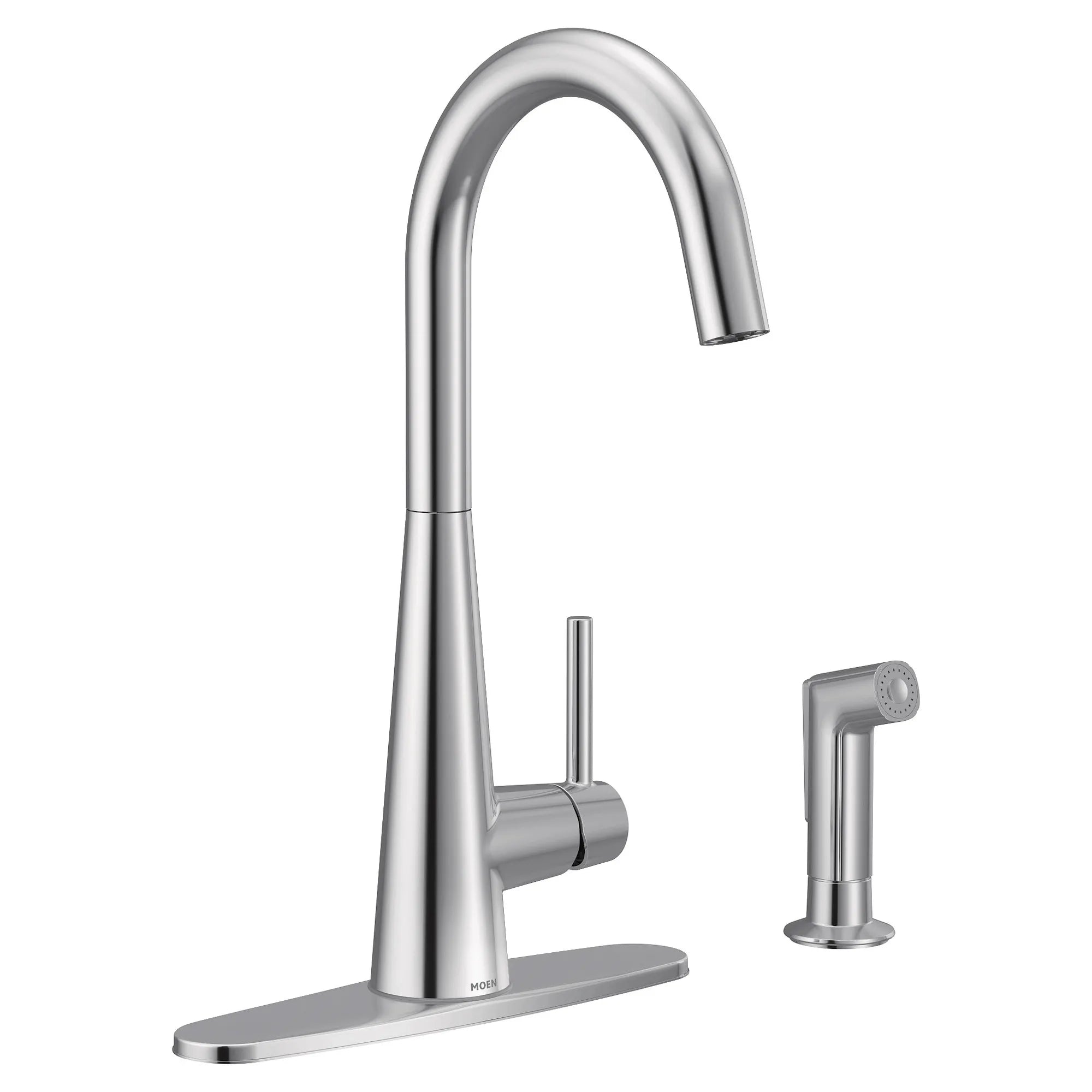 Sleek One-Handle High Arc Pulldown Kitchen Faucet - Image 3