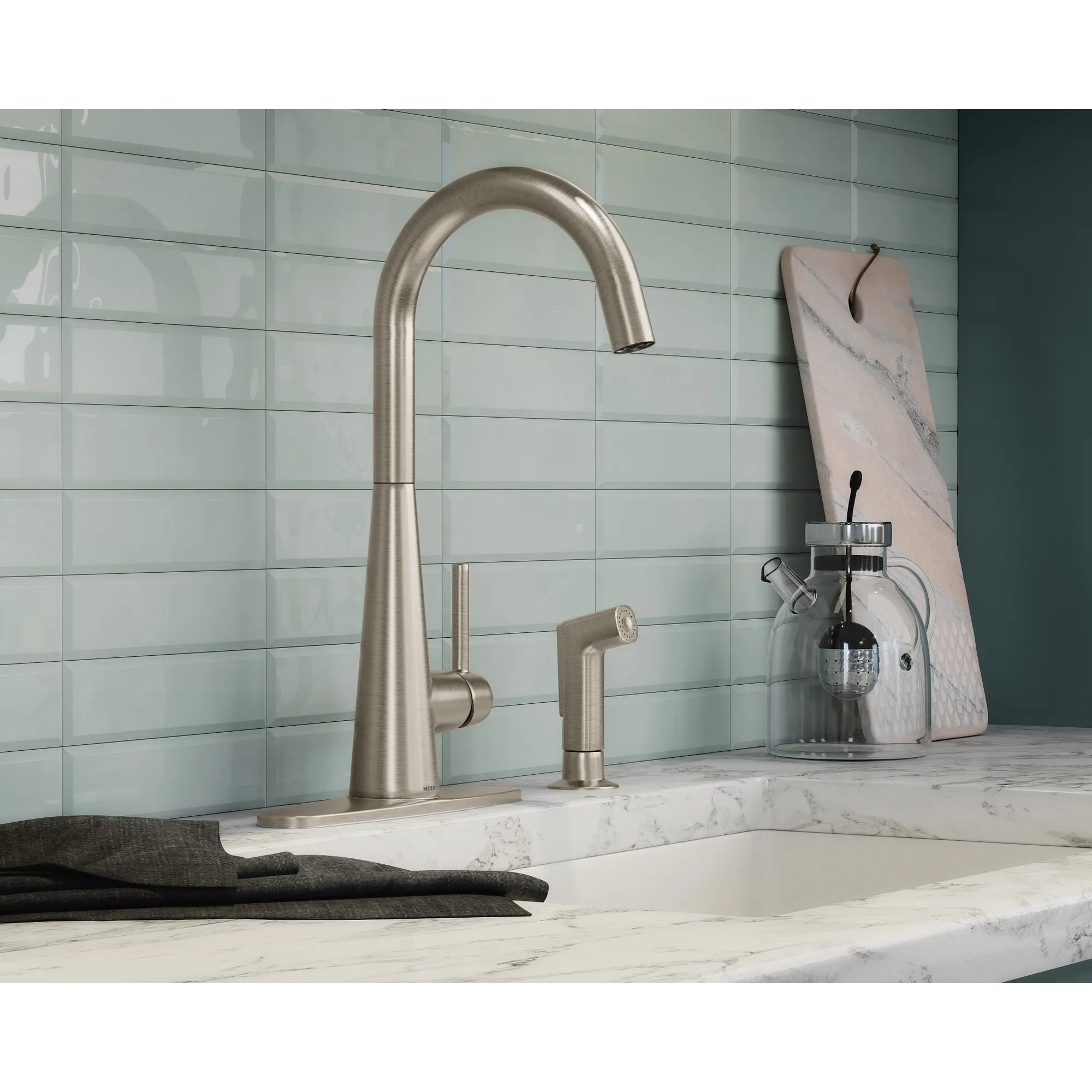 Sleek One-Handle High Arc Pulldown Kitchen Faucet - Image 12
