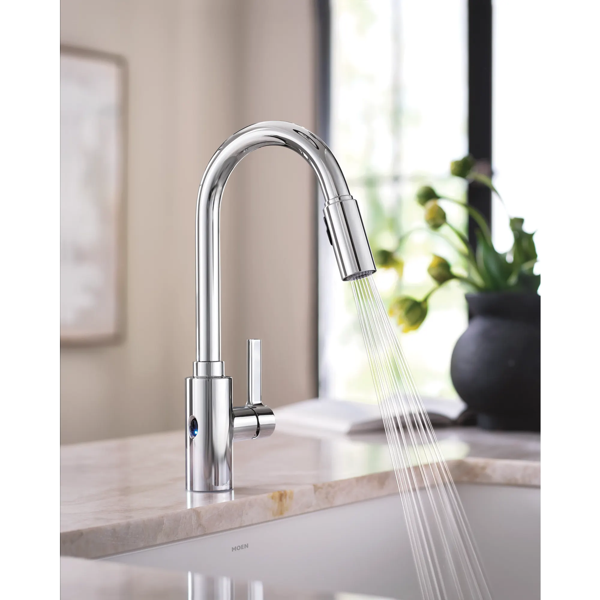Genta LX MotionSense Wave Single Sensor One-Handle High Arc Pulldown Kitchen Faucet - Image 6