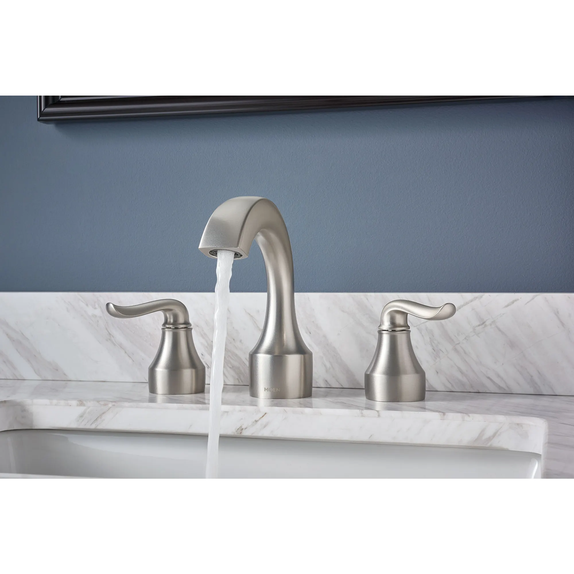 Hamden Two-Handle High Arc Bathroom Faucet - Image 2