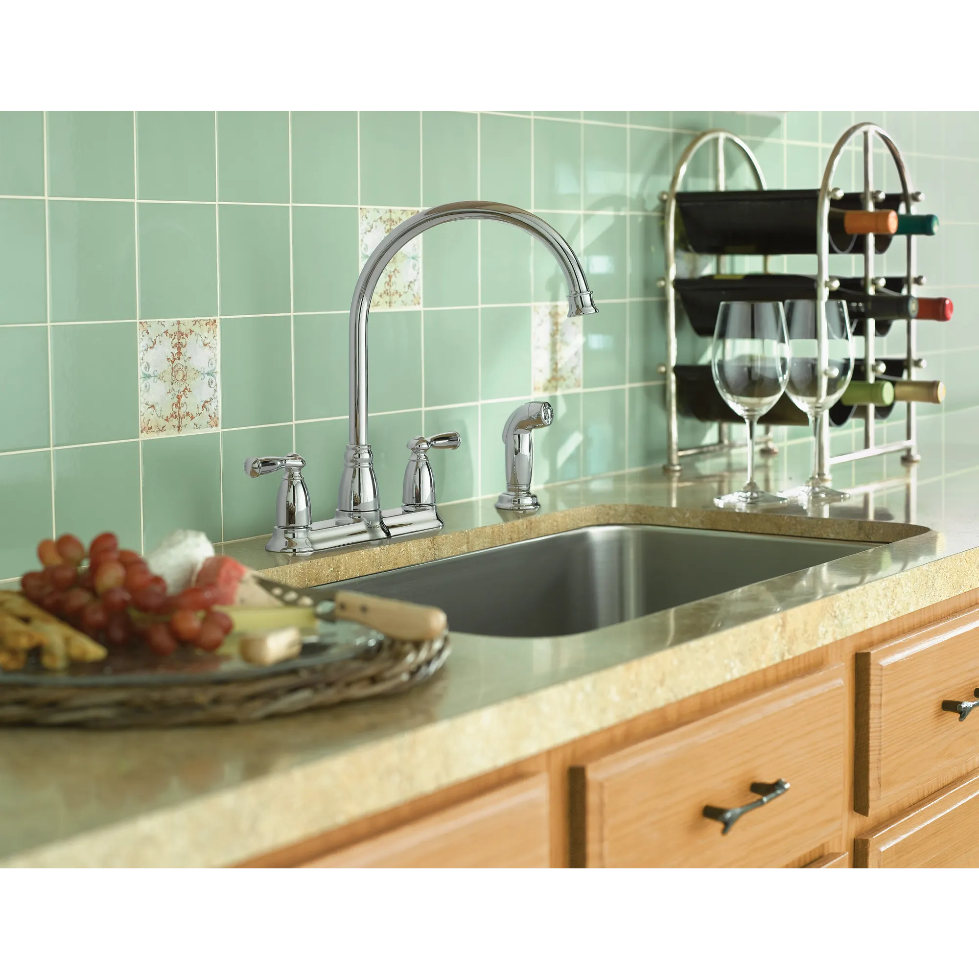 Banbury Two-Handle High Arc Kitchen Faucet - Image 4