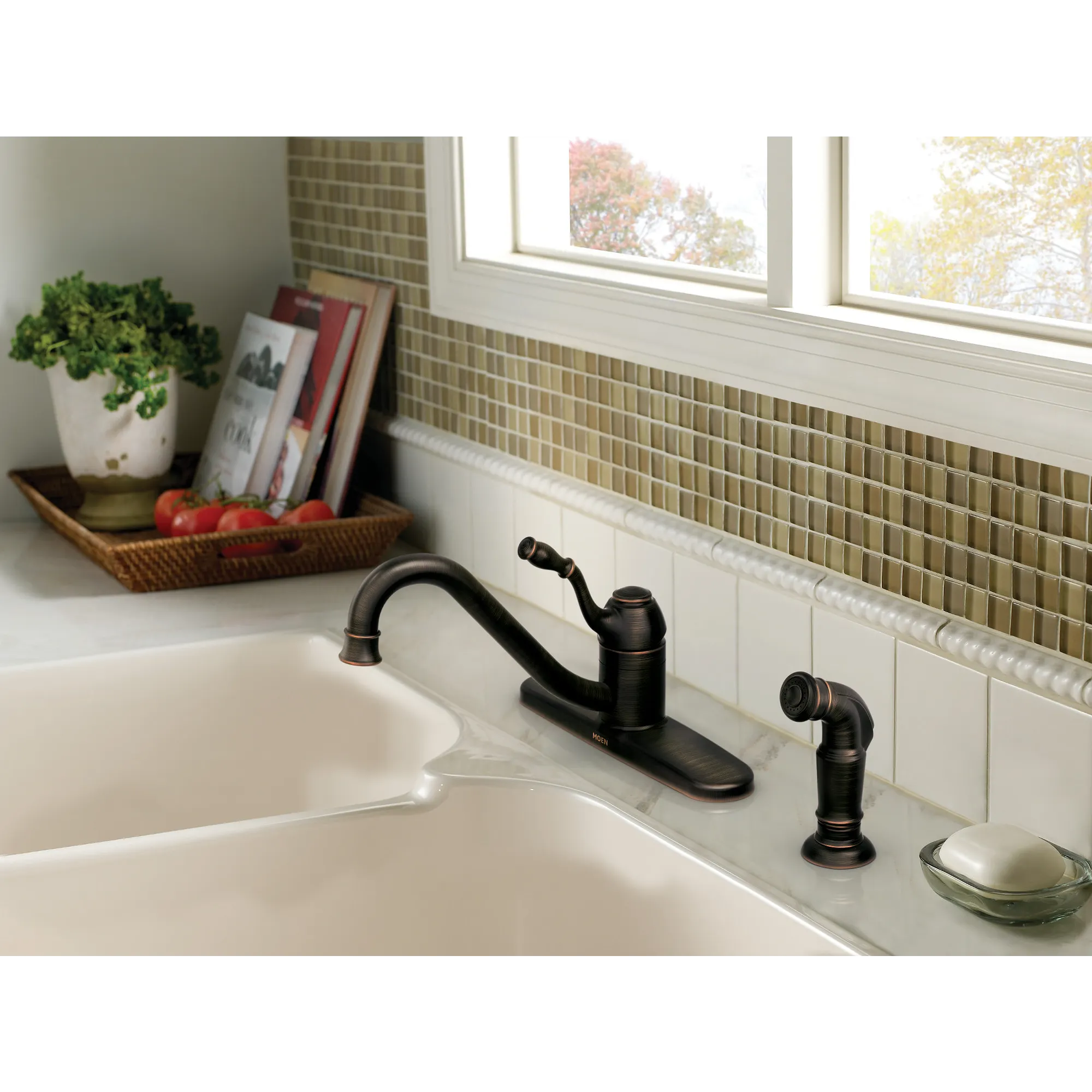 Lindley One-Handle Low Arc Kitchen Faucet - Image 2