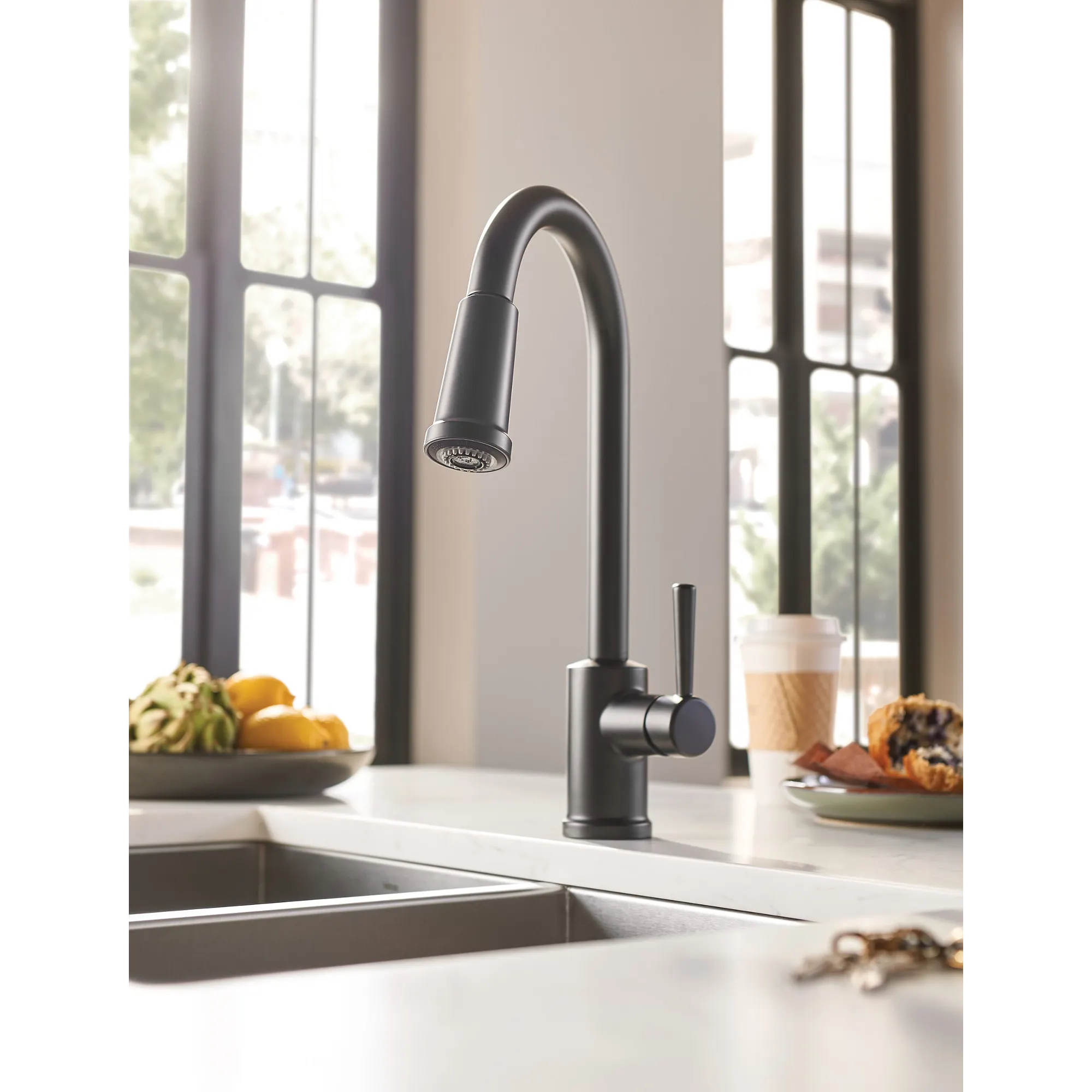 Indi One-Handle High Arc Pulldown Kitchen Faucet - Image 10