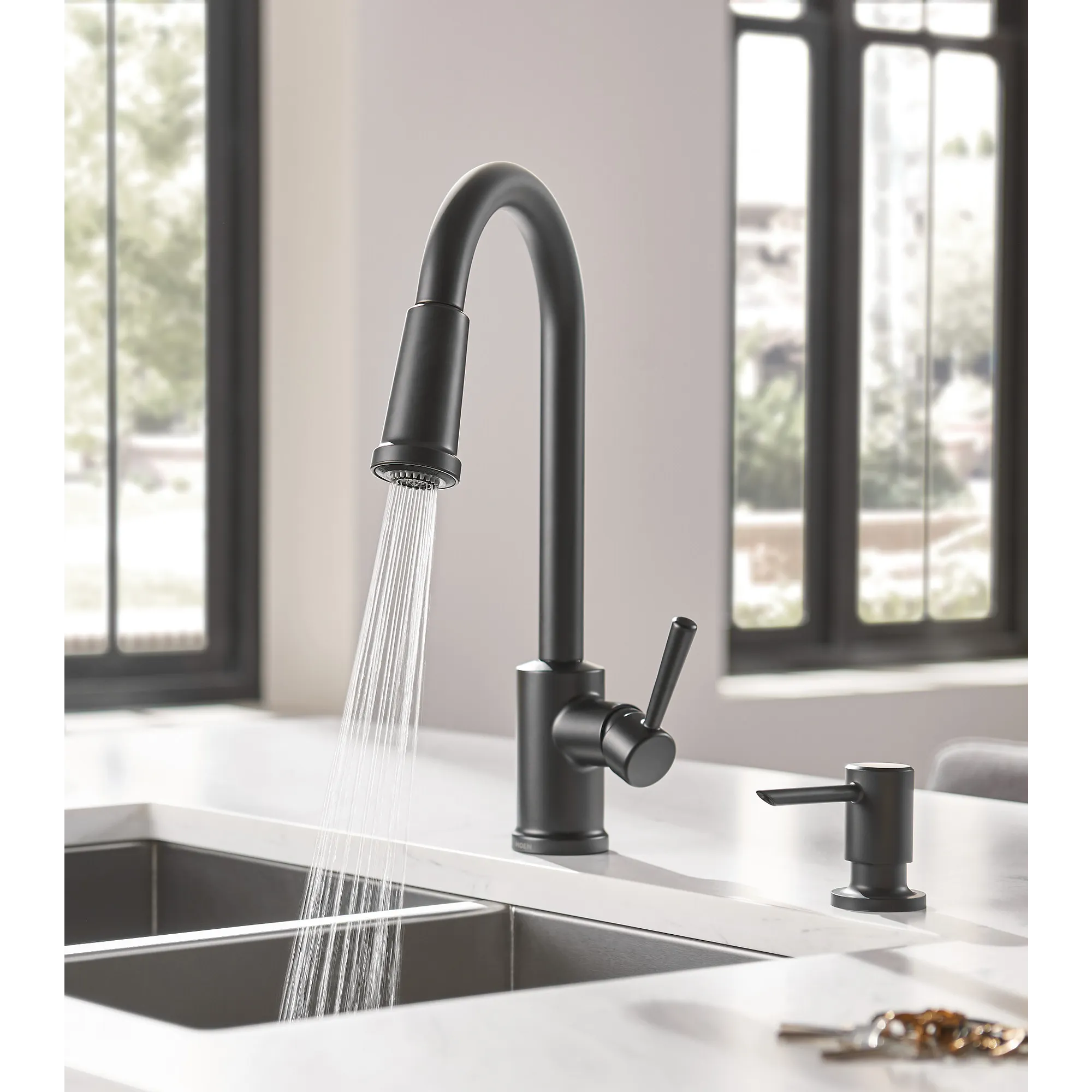 Indi One-Handle High Arc Pulldown Kitchen Faucet - Image 9