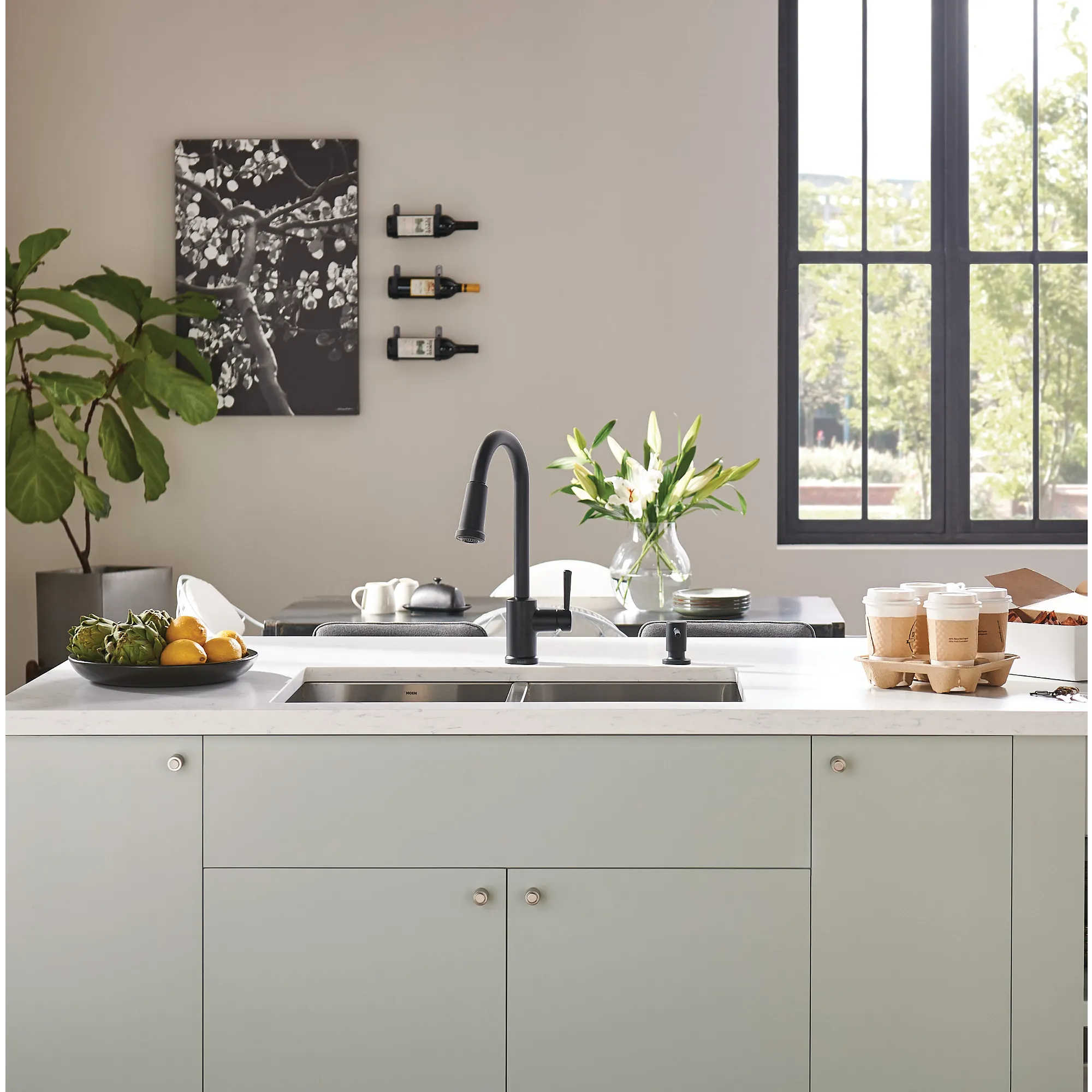 Indi One-Handle High Arc Pulldown Kitchen Faucet - Image 13