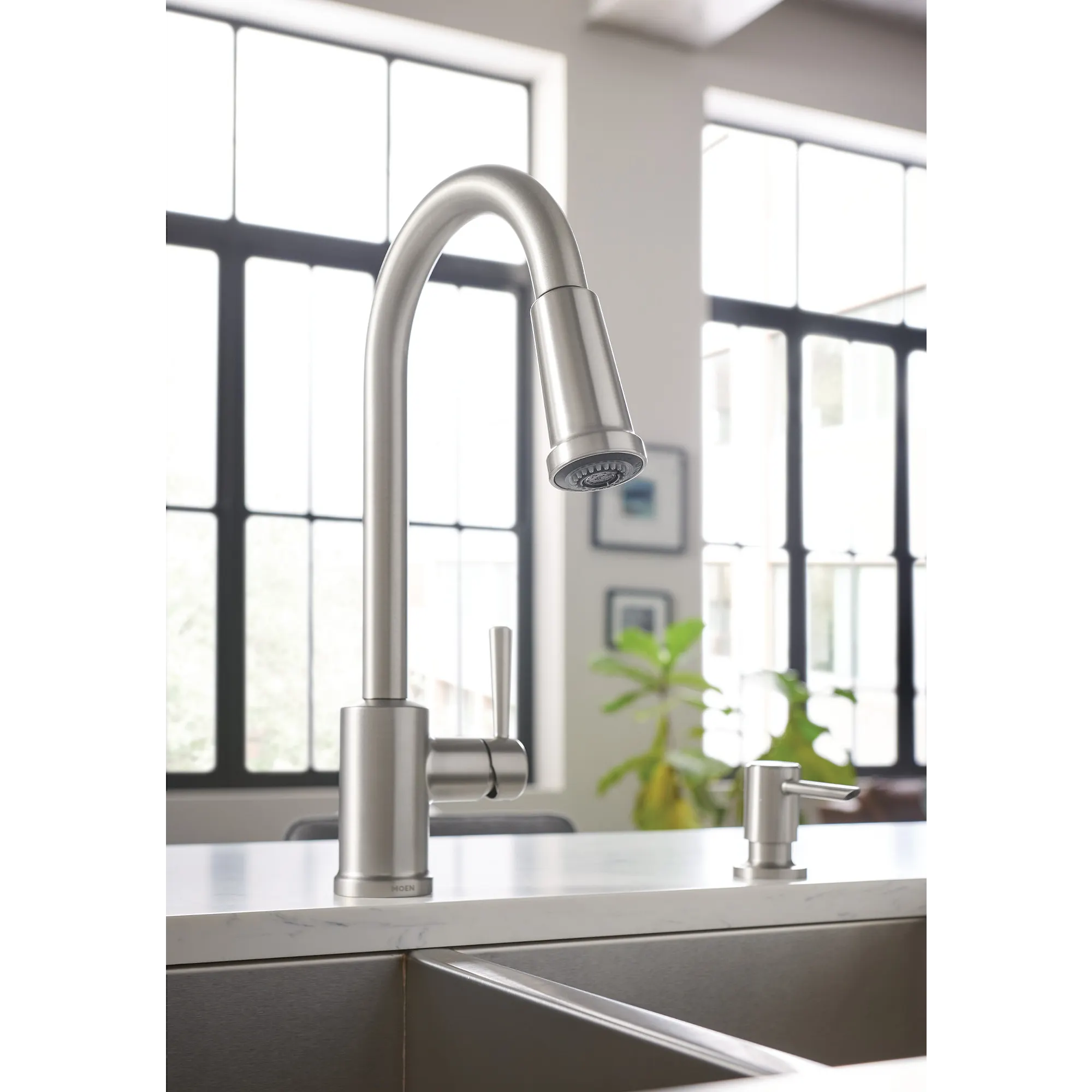 Indi One-Handle High Arc Pulldown Kitchen Faucet - Image 17