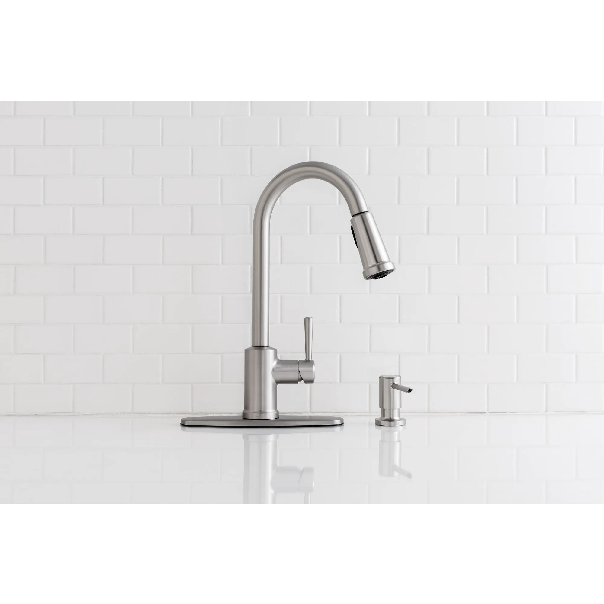 Indi One-Handle High Arc Pulldown Kitchen Faucet - Image 24