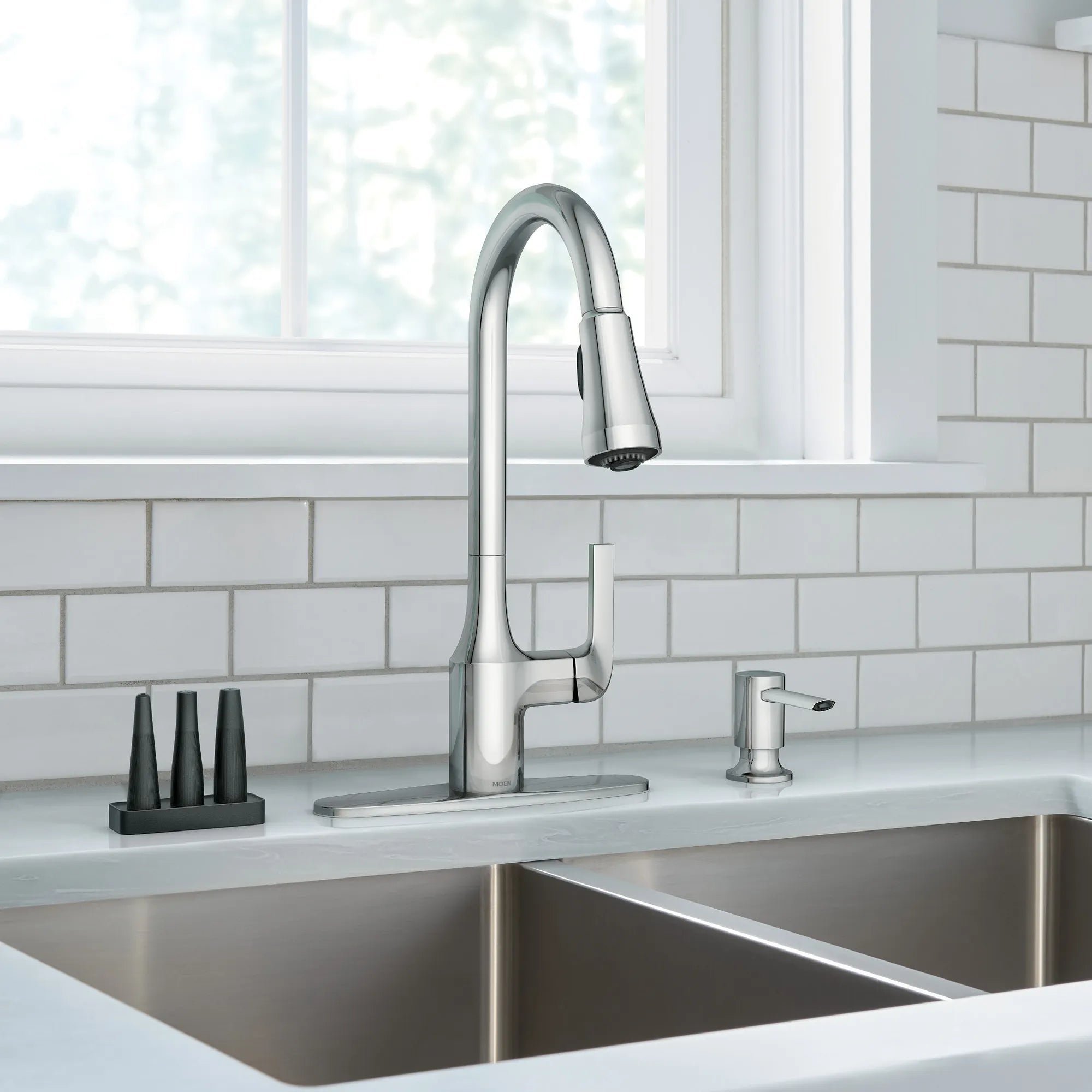 Milton One-Handle High Arc Pulldown Kitchen Faucet - Image 5