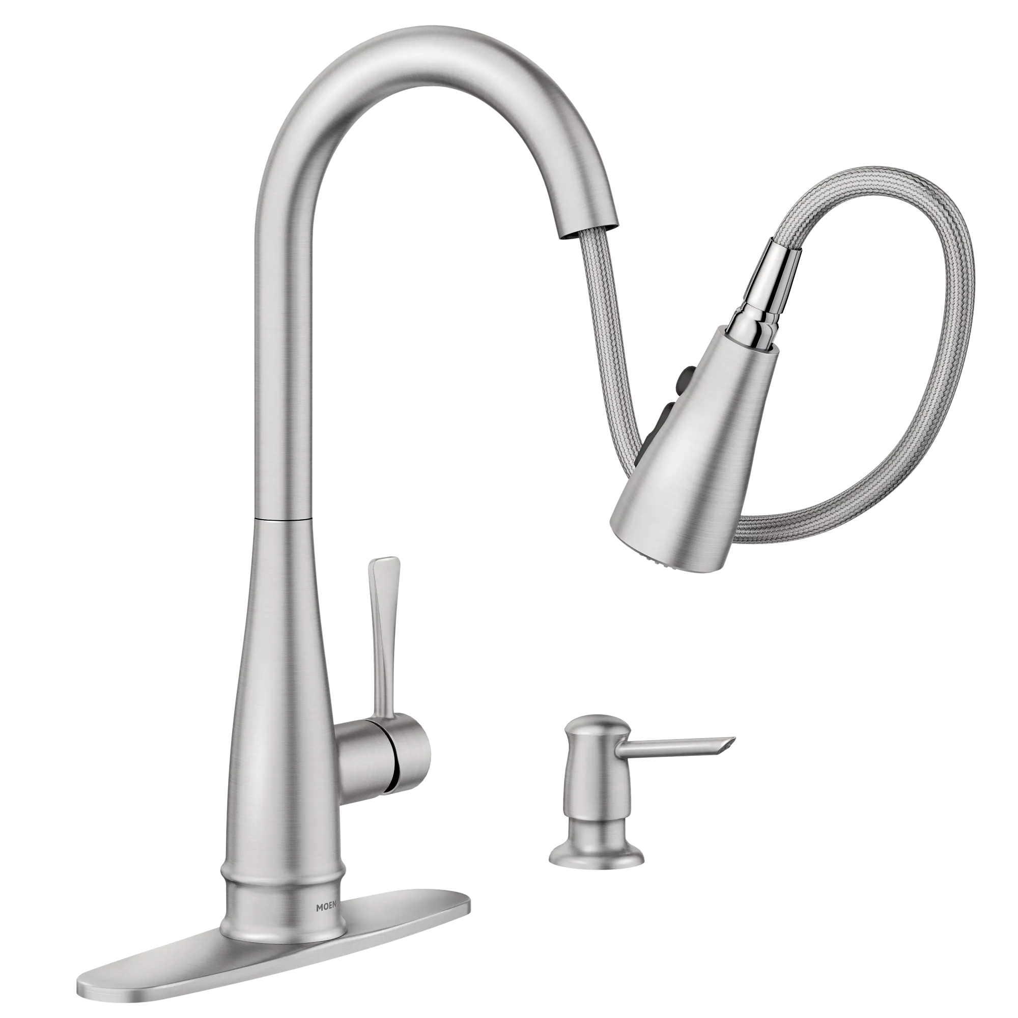 Birchfield One-Handle High Arc Pulldown Kitchen Faucet - Image 2