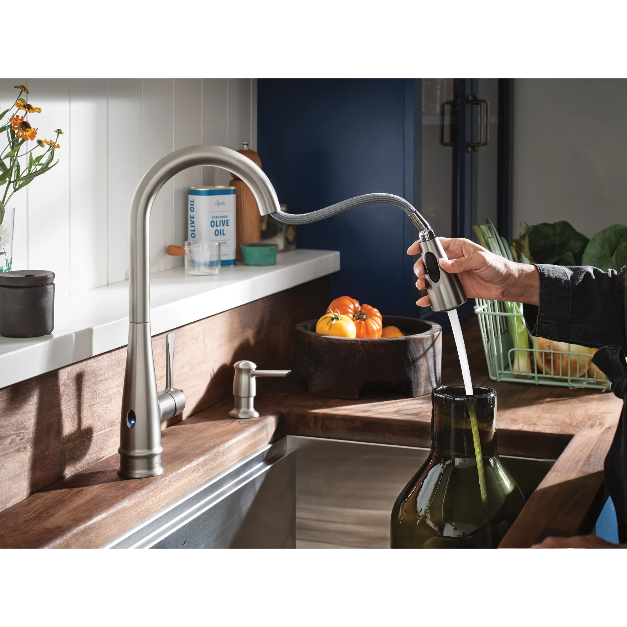 Birchfield One-Handle High Arc Pulldown Kitchen Faucet - Image 8