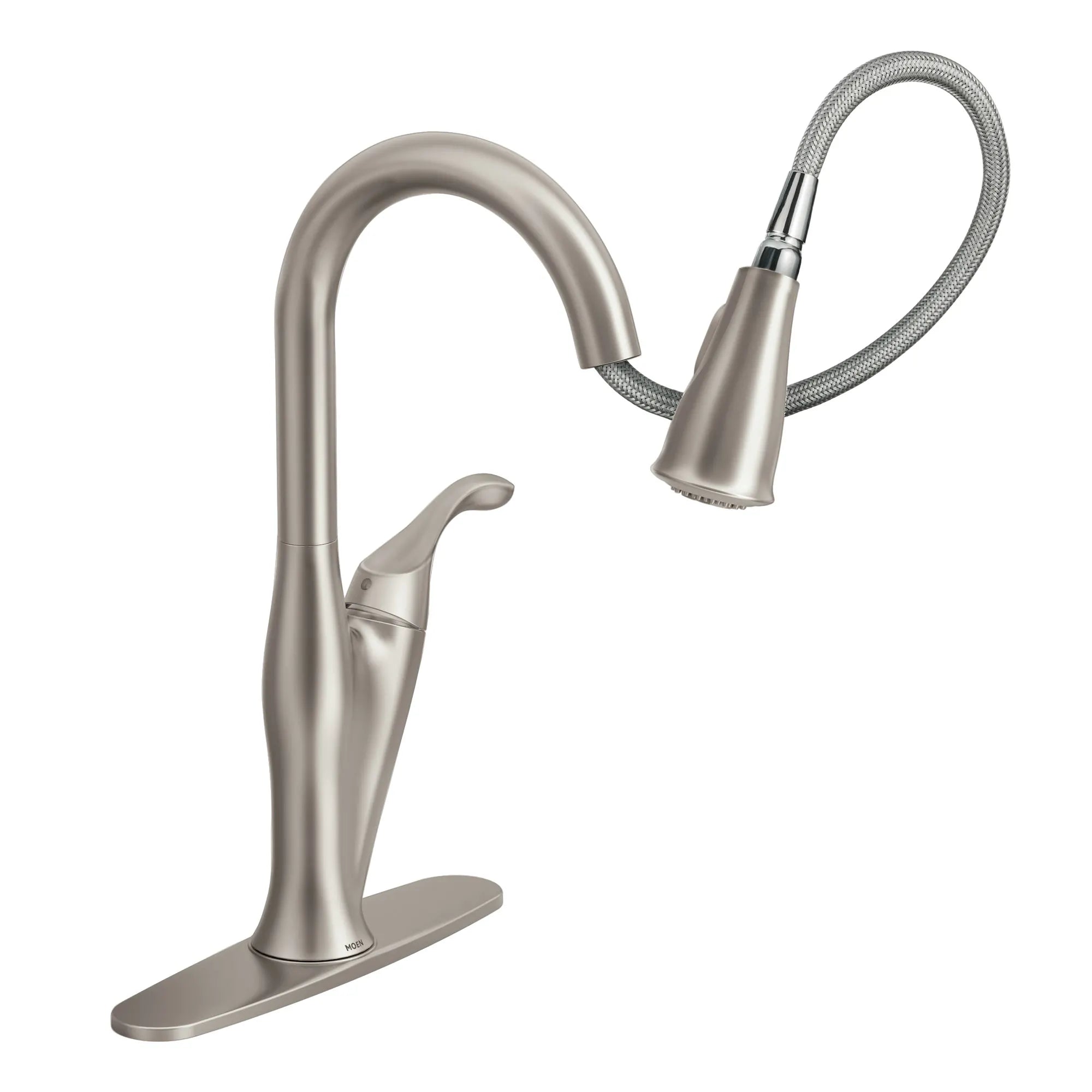 Solidad Matte black one-handle high arc pulldown kitchen faucet - Image 8