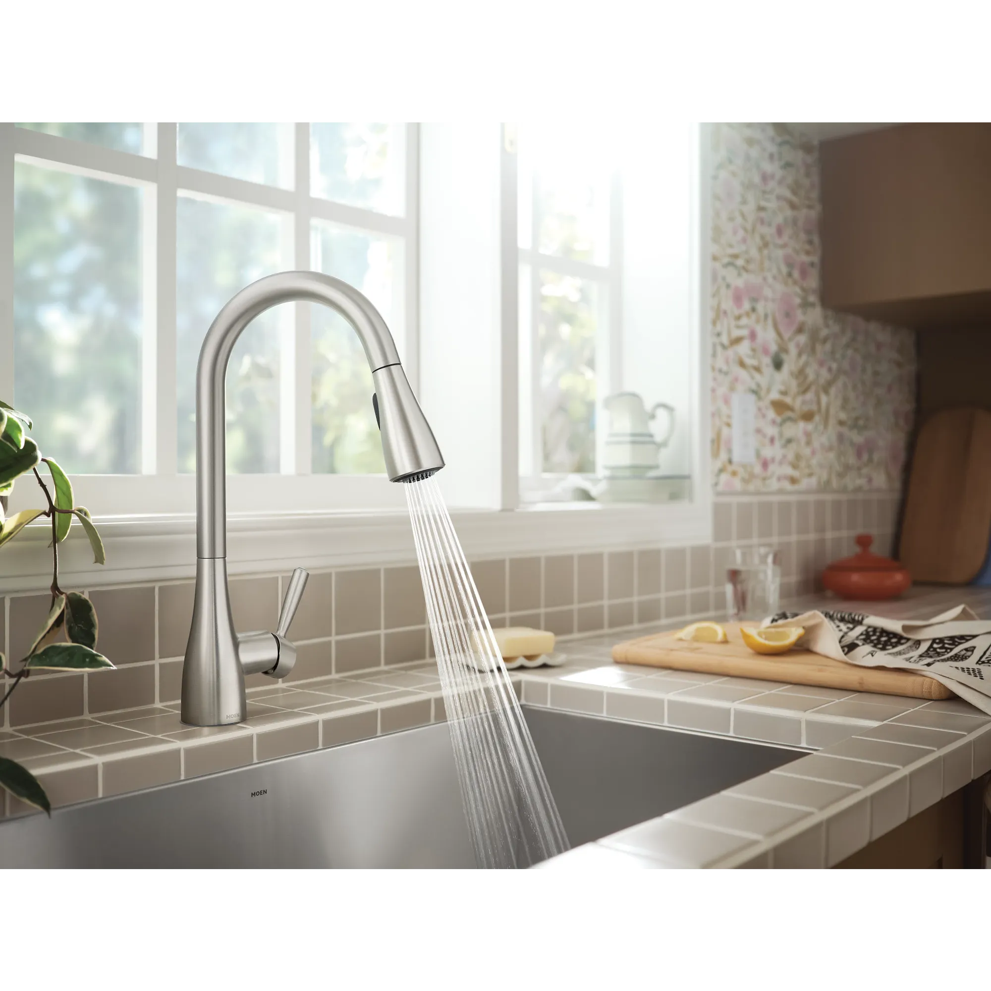 Doherty One-Handle High Arc Pulldown Kitchen Faucet - Image 24