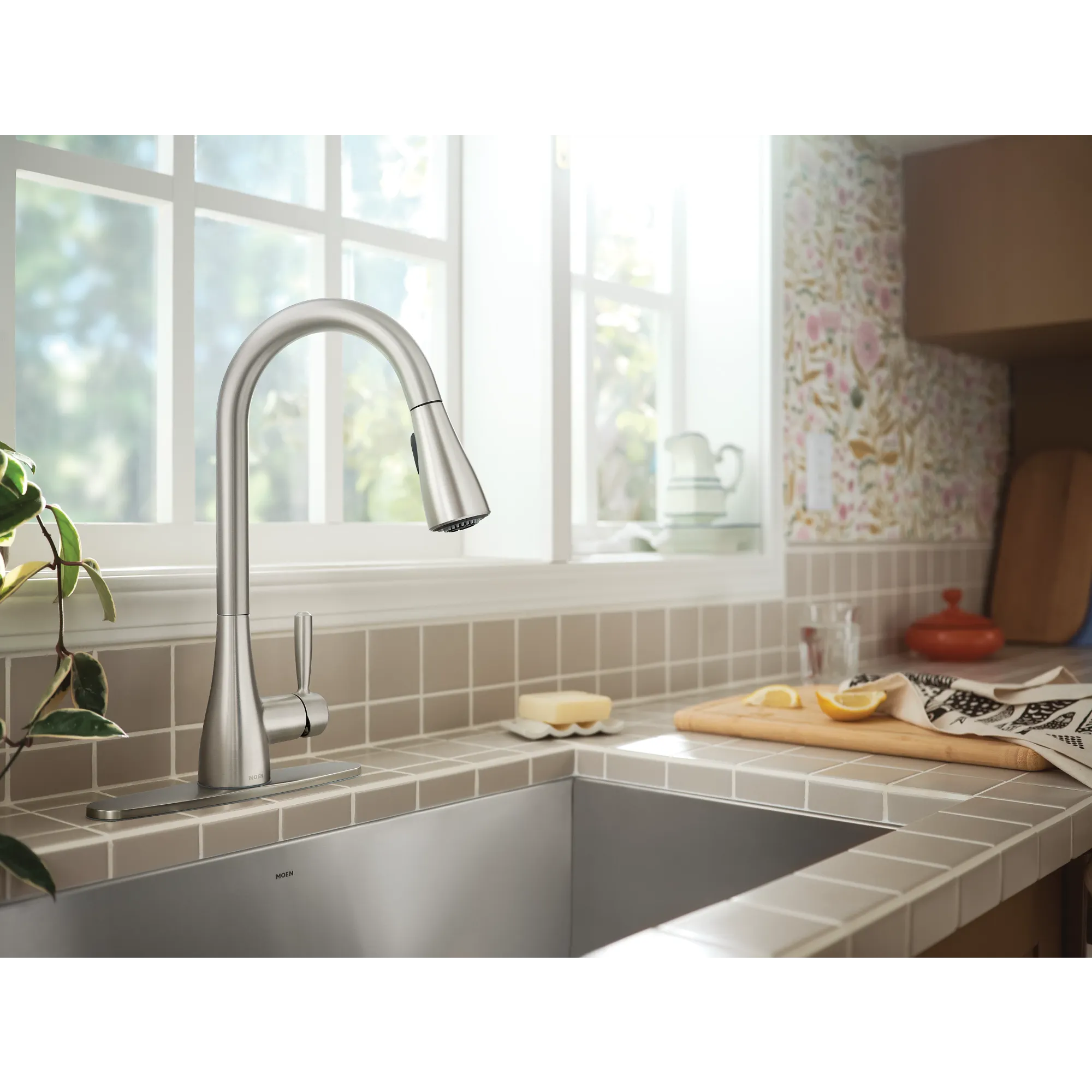 Doherty One-Handle High Arc Pulldown Kitchen Faucet - Image 19