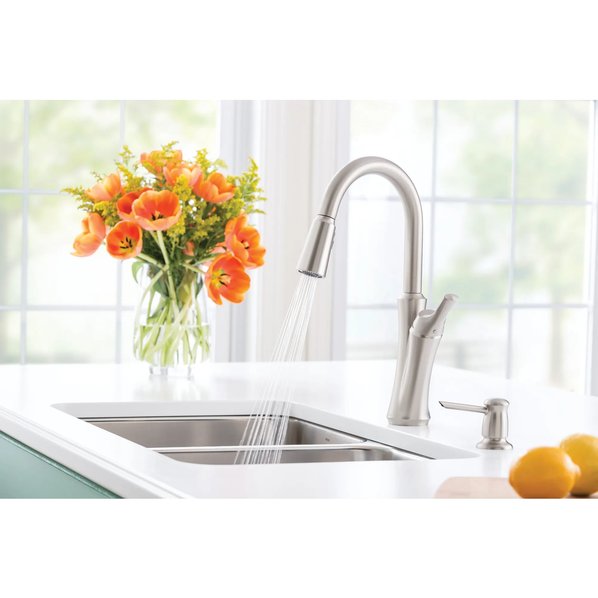 Benson One-Handle High Arc Pulldown Kitchen Faucet - Image 8
