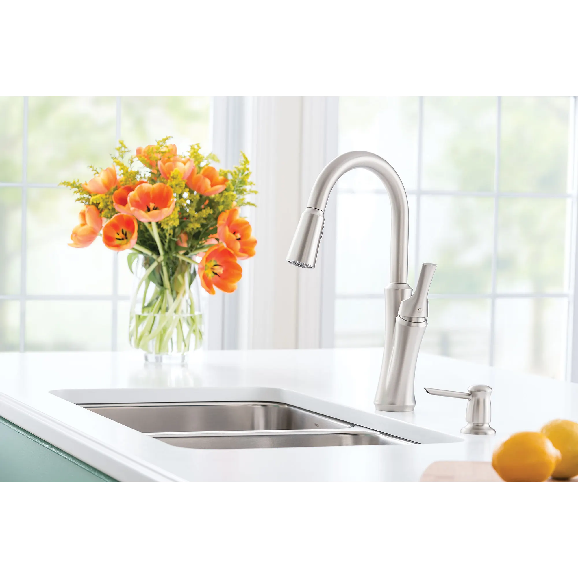 Benson One-Handle High Arc Pulldown Kitchen Faucet - Image 9