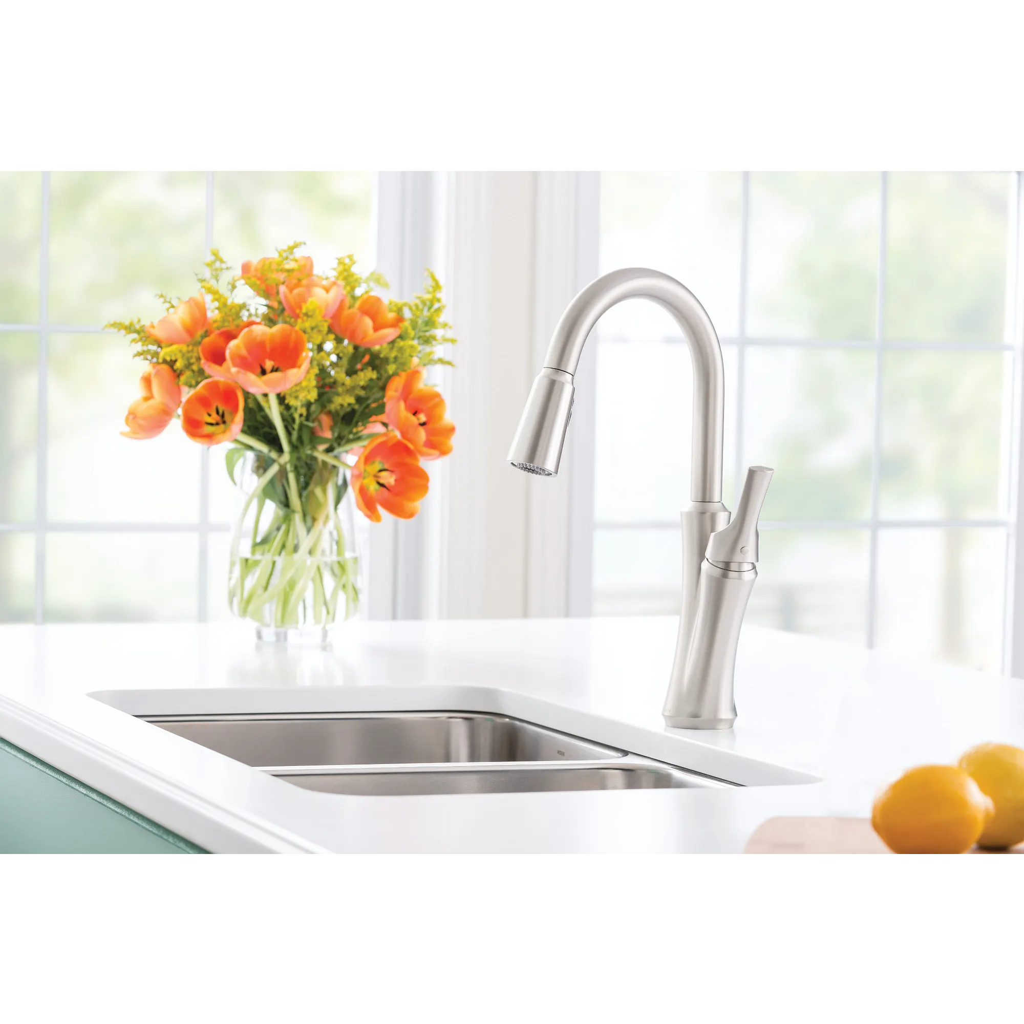 Benson One-Handle High Arc Pulldown Kitchen Faucet - Image 5