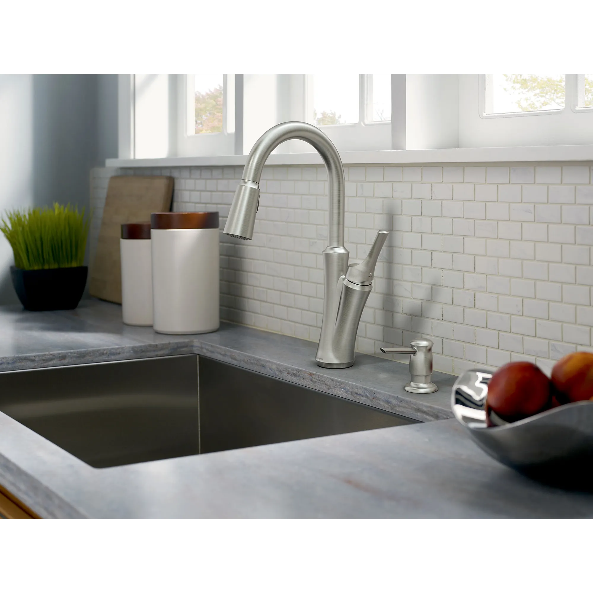 Benson One-Handle High Arc Pulldown Kitchen Faucet - Image 10