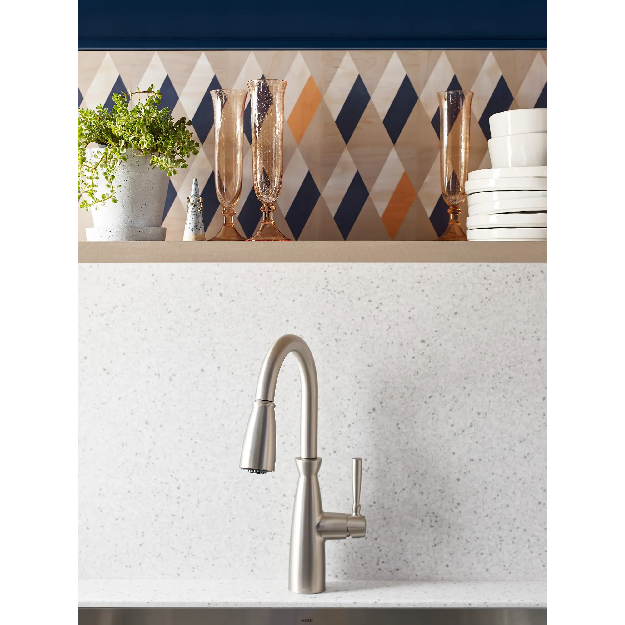 Surie One-Handle High Arc Pulldown Kitchen Faucet - Image 9
