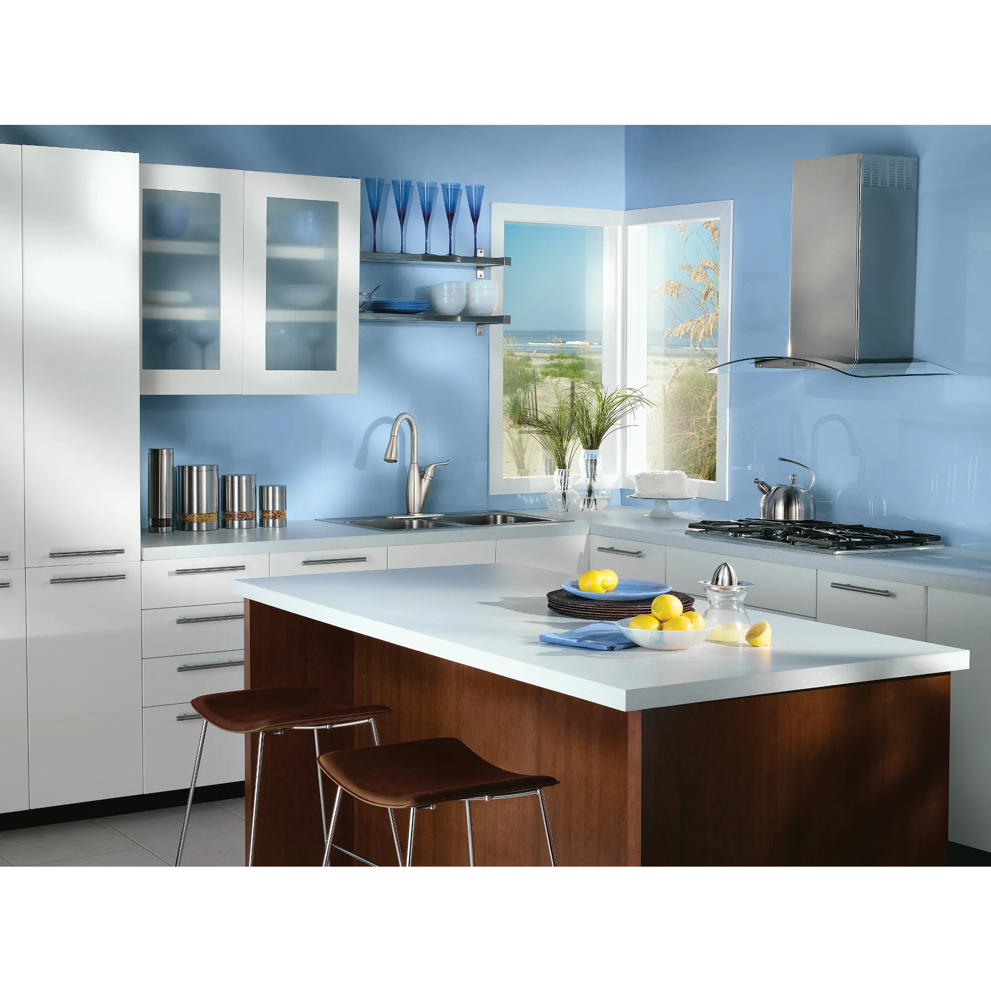 Solidad Chrome one-handle high arc pulldown kitchen faucet - Image 7