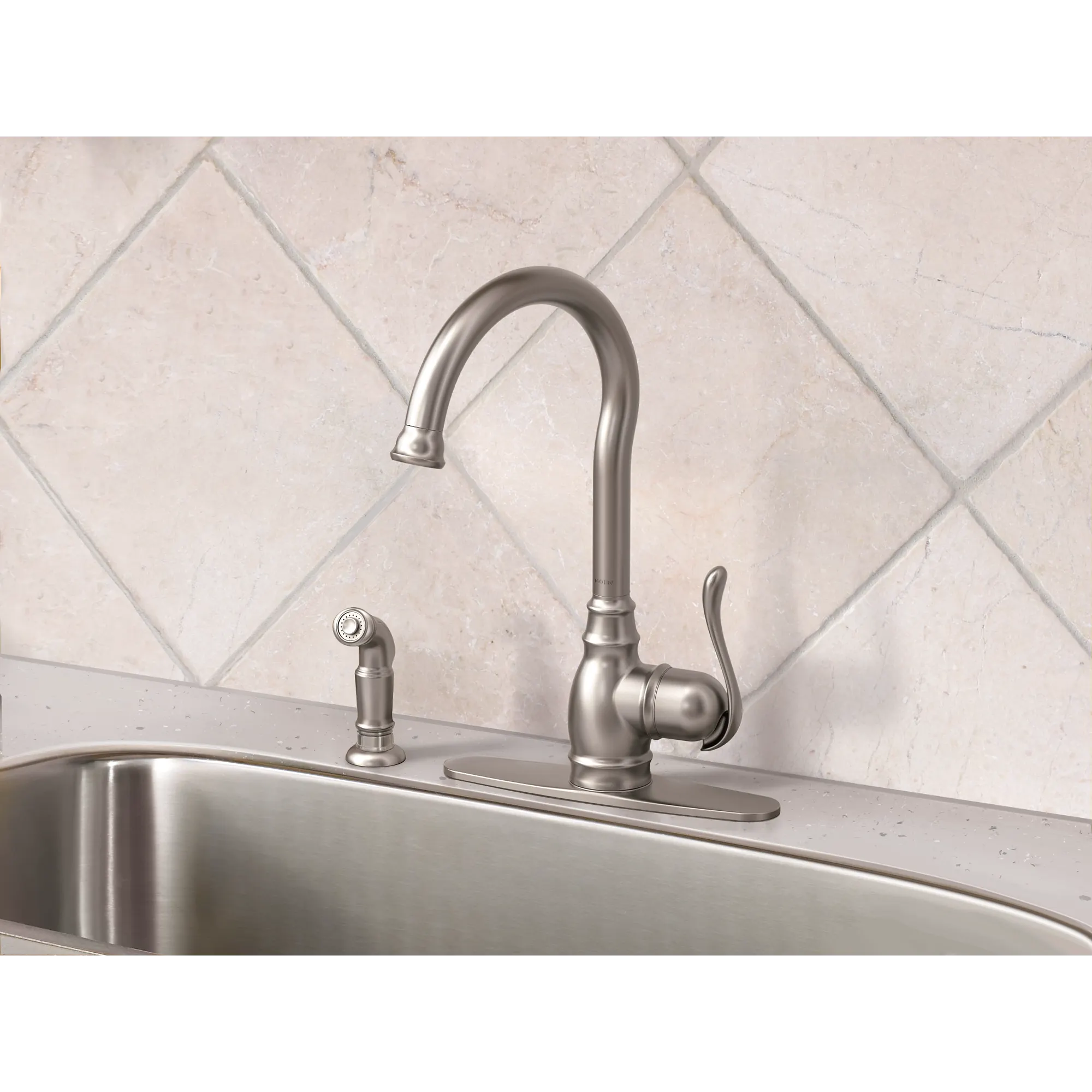 Anabelle One-Handle High Arc Kitchen Faucet - Image 3