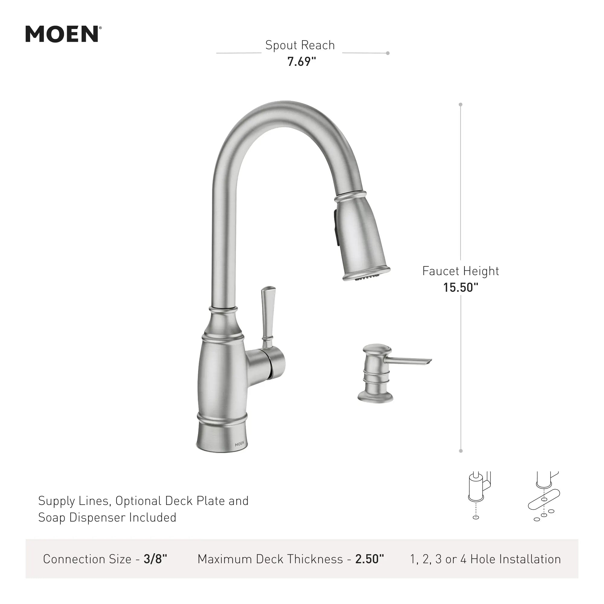 Noell One-Handle Pulldown Kitchen Faucet - Image 28