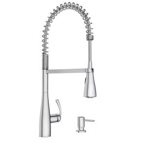 Essie One-Handle High Arc Pre-Rinse Spring Pulldown Kitchen Faucet