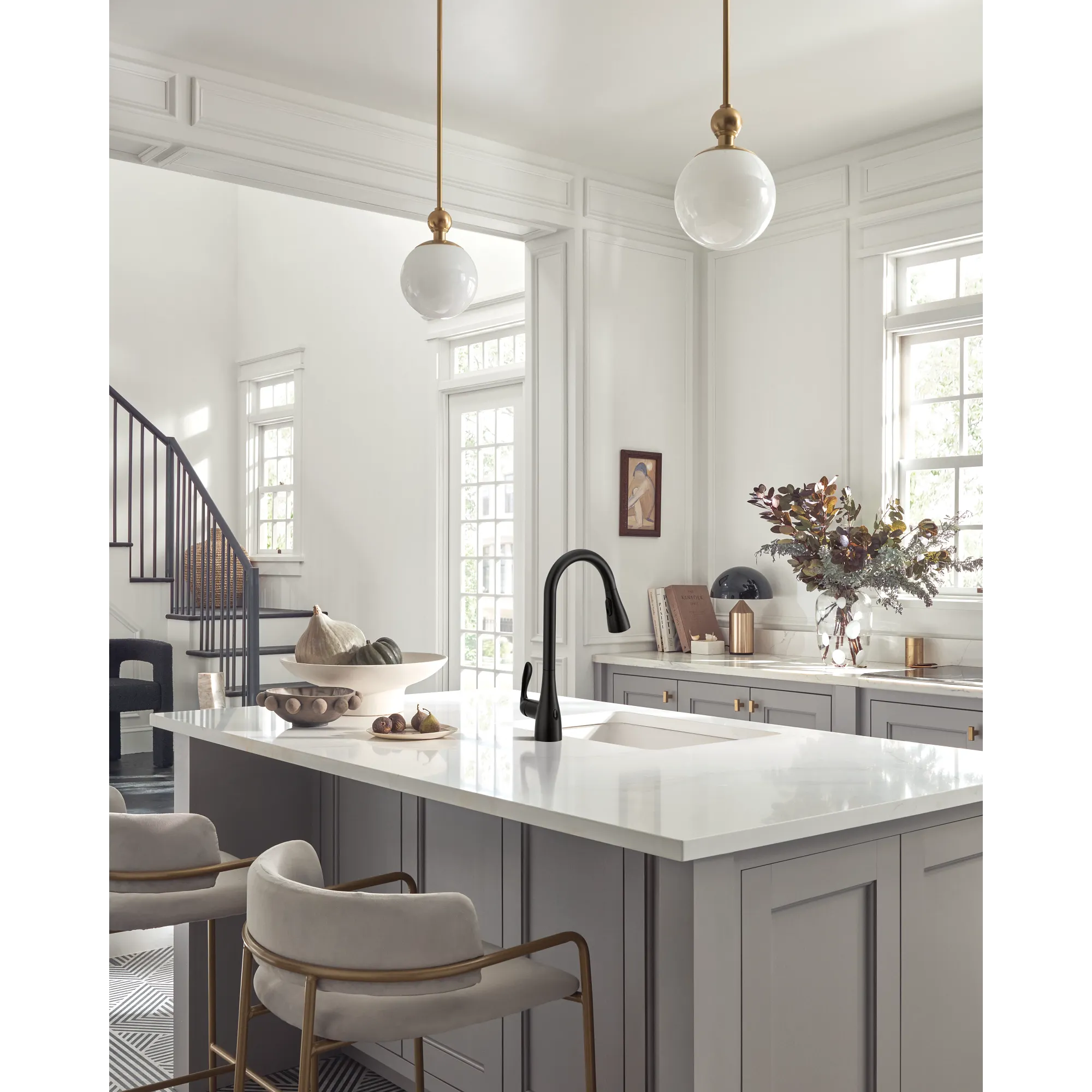 Georgene One-Handle High Arc Pulldown Kitchen Faucet - Image 2