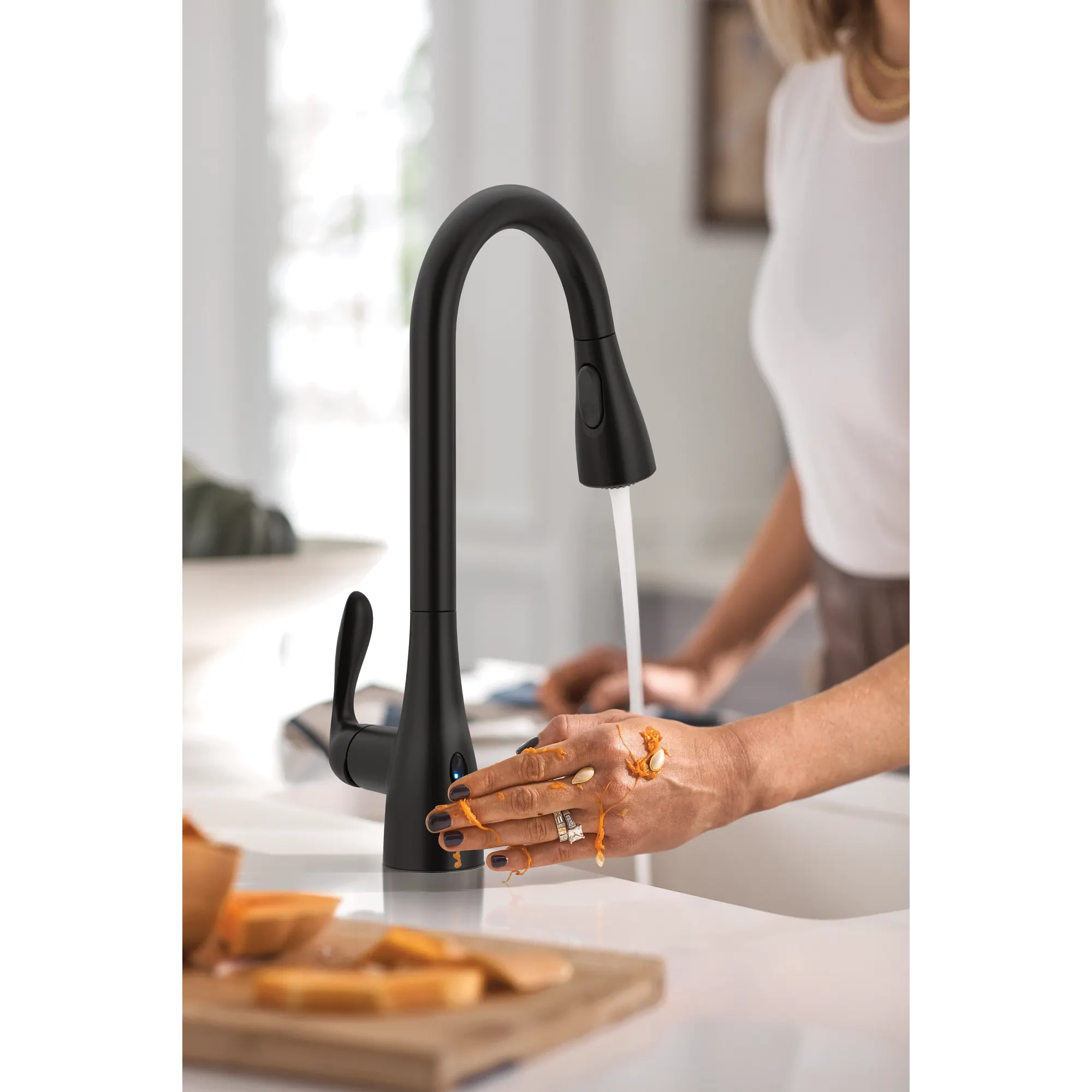 Georgene One-Handle High Arc Pulldown Kitchen Faucet - Image 4