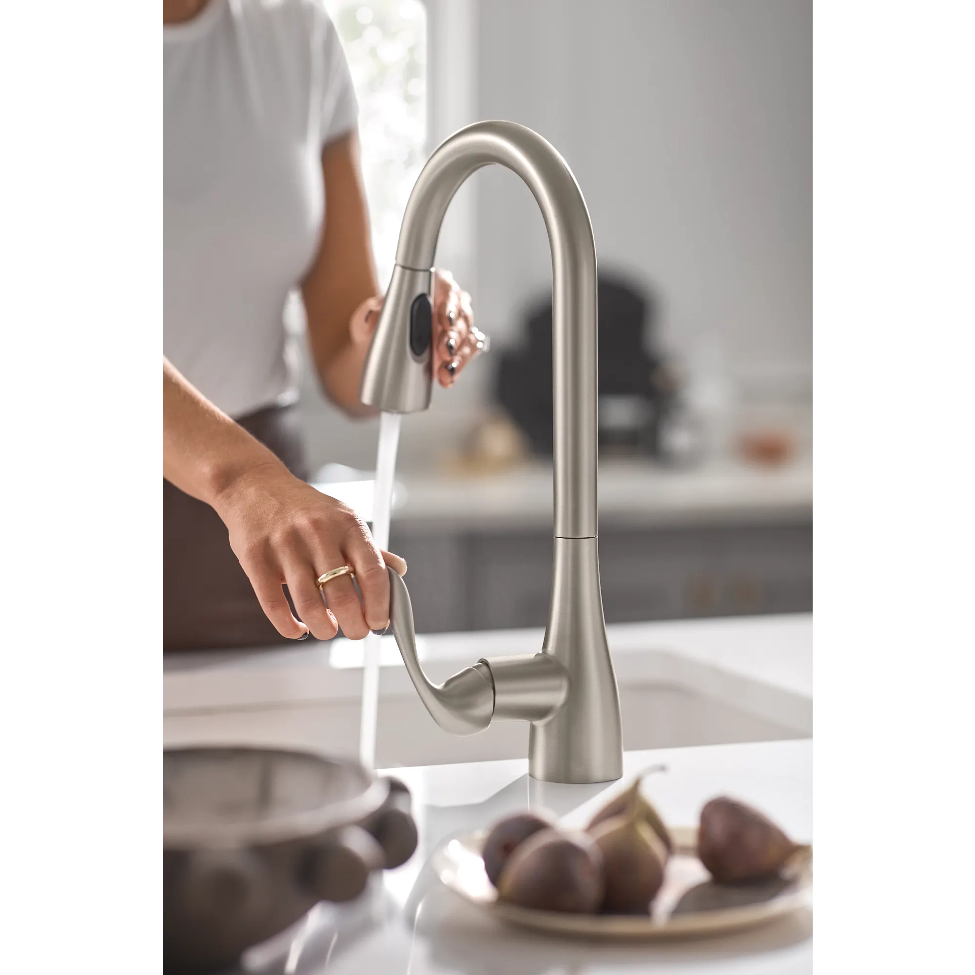Georgene One-Handle High Arc Pulldown Kitchen Faucet - Image 18