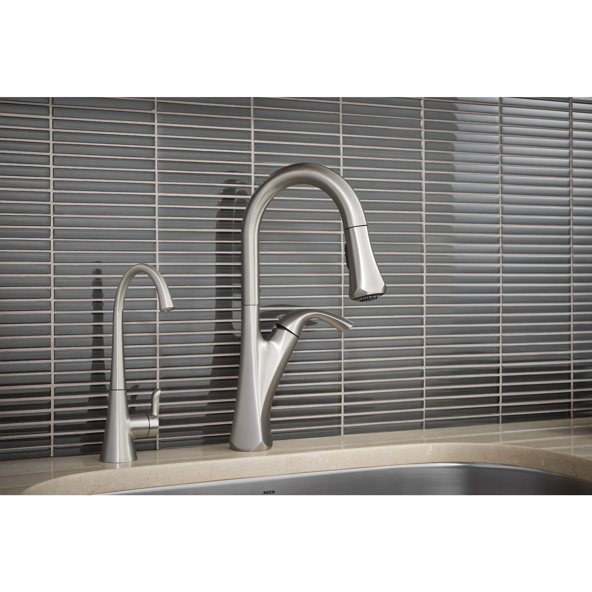 Moen Sip Transitional One-Handle High Arc Beverage Faucet - Image 11