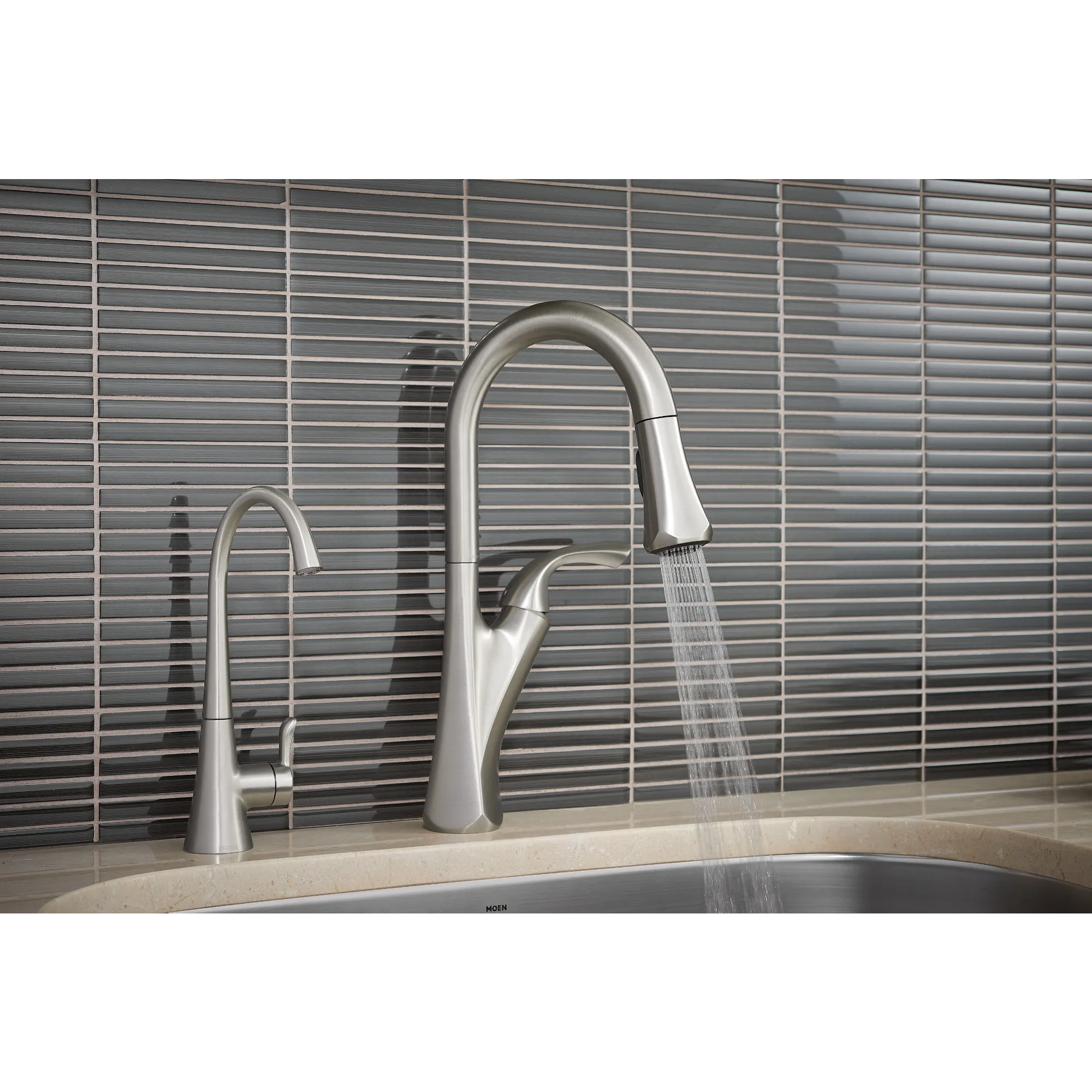 Moen Sip Transitional One-Handle High Arc Beverage Faucet - Image 15