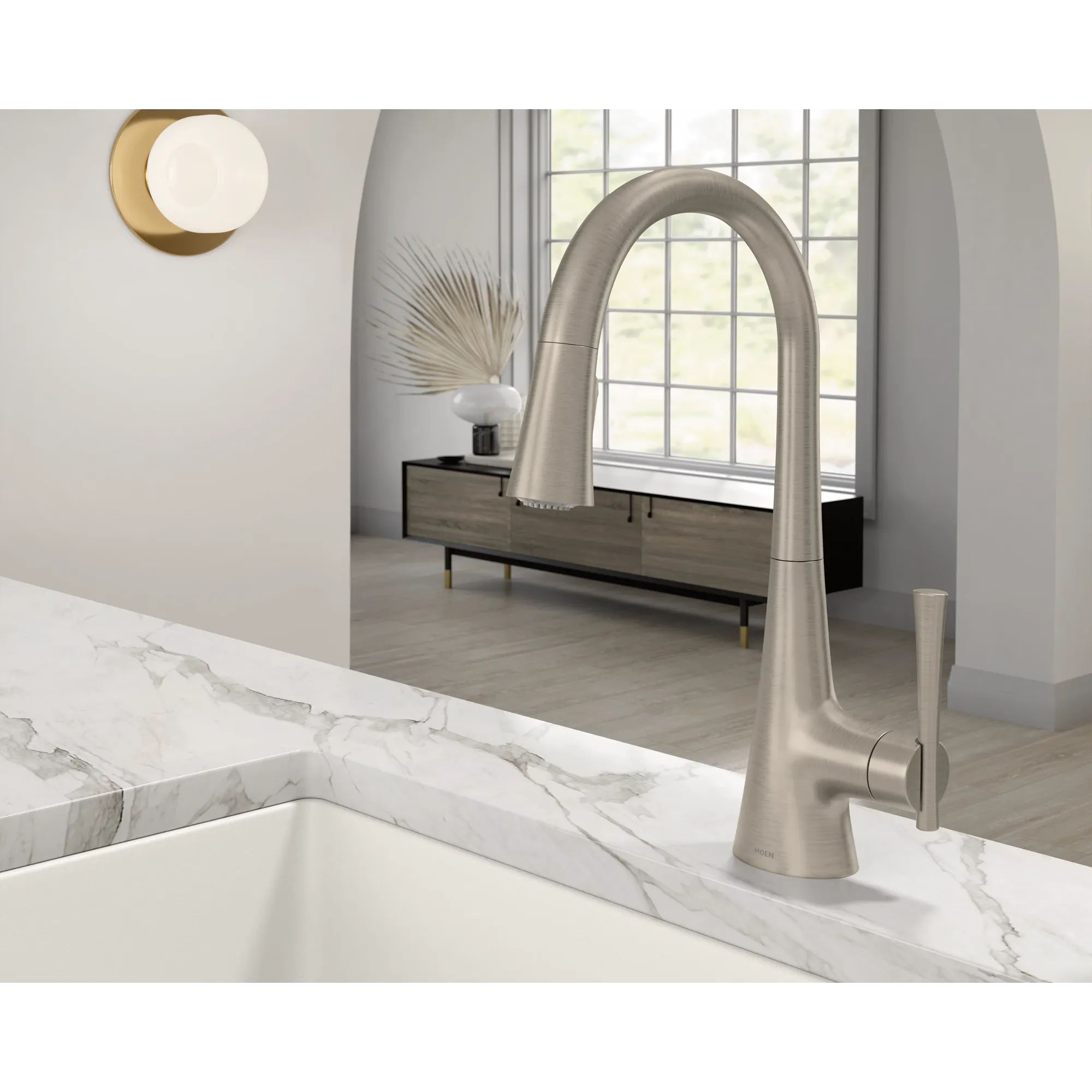 Kurv One-Handle High Arc Pulldown Kitchen Faucet - Image 3